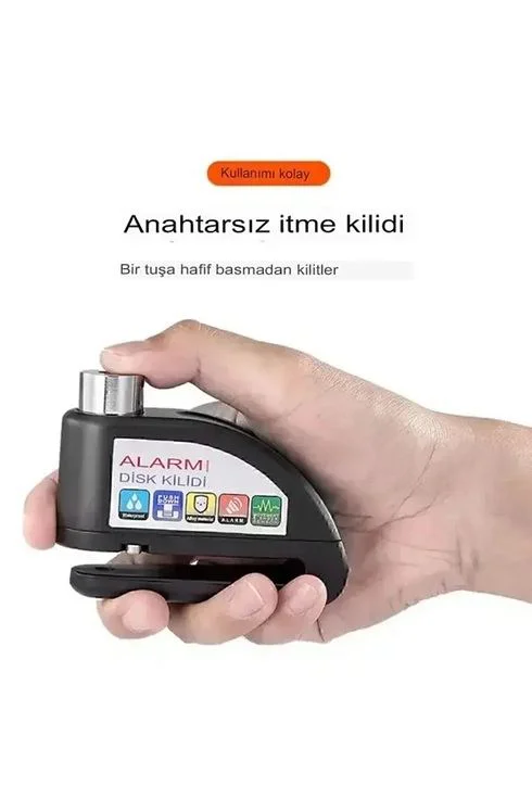 Alarmlı Disk Kilidi - 110dB Sesli Motosiklet Scooter Bisiklet Disk Fren Kilidi Fiyatı, Yorumları ve Özellikleri