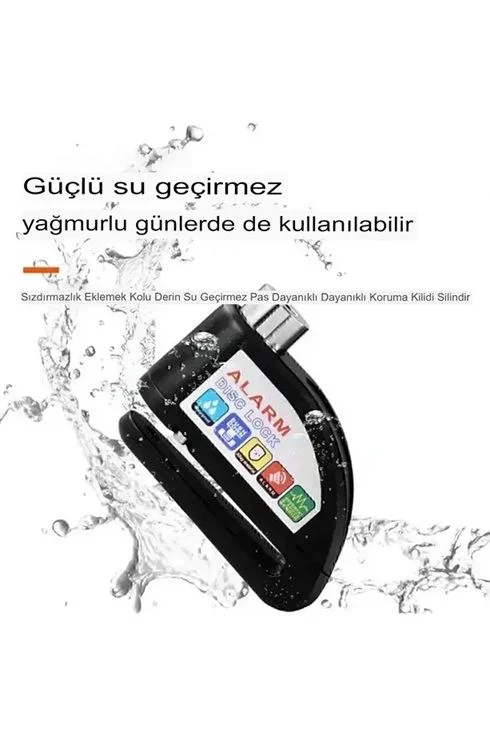 Alarmlı Disk Kilidi - 110dB Sesli Motosiklet Scooter Bisiklet Disk Fren Kilidi Fiyatı, Yorumları ve Özellikleri