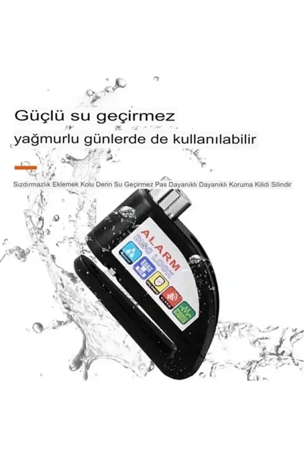 Alarmlı Disk Kilidi Motorsiklet Scooter Bisiklet Sesli Alarm 110 