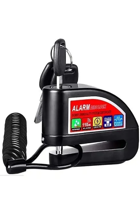 Alarmlı Disk Kilidi - 110dB Sesli Motosiklet Scooter Bisiklet Disk Fren Kilidi Fiyatı, Yorumları ve Özellikleri