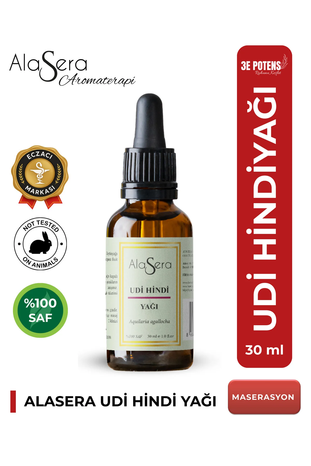 AlaSera Udi Hindi Yağı 30 ML %100 Saf Fiyatı, Yorumları ve Özellikleri