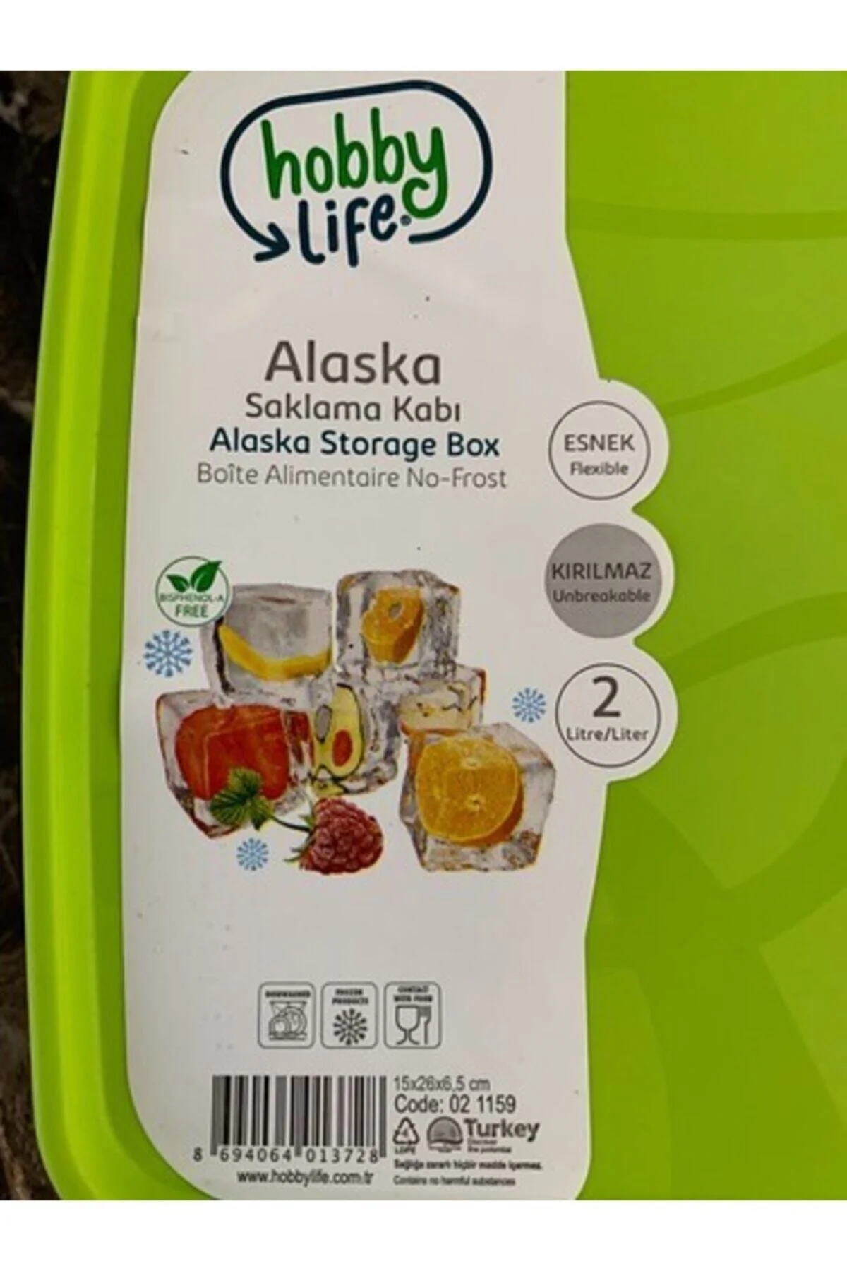 Alaska No Frost Saklama Kabı 4 Adet Dondurucu 2 litre