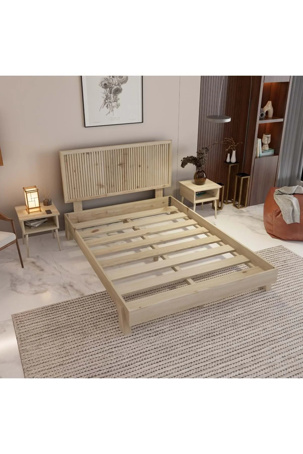Alaz Model Doğal Çam Ahşap Karyola ( Dikey ) Alaz Model Doğal Çam Ahşap Karyola ( Dikey ) Fiyatı, Yorumları ve Özellikleri