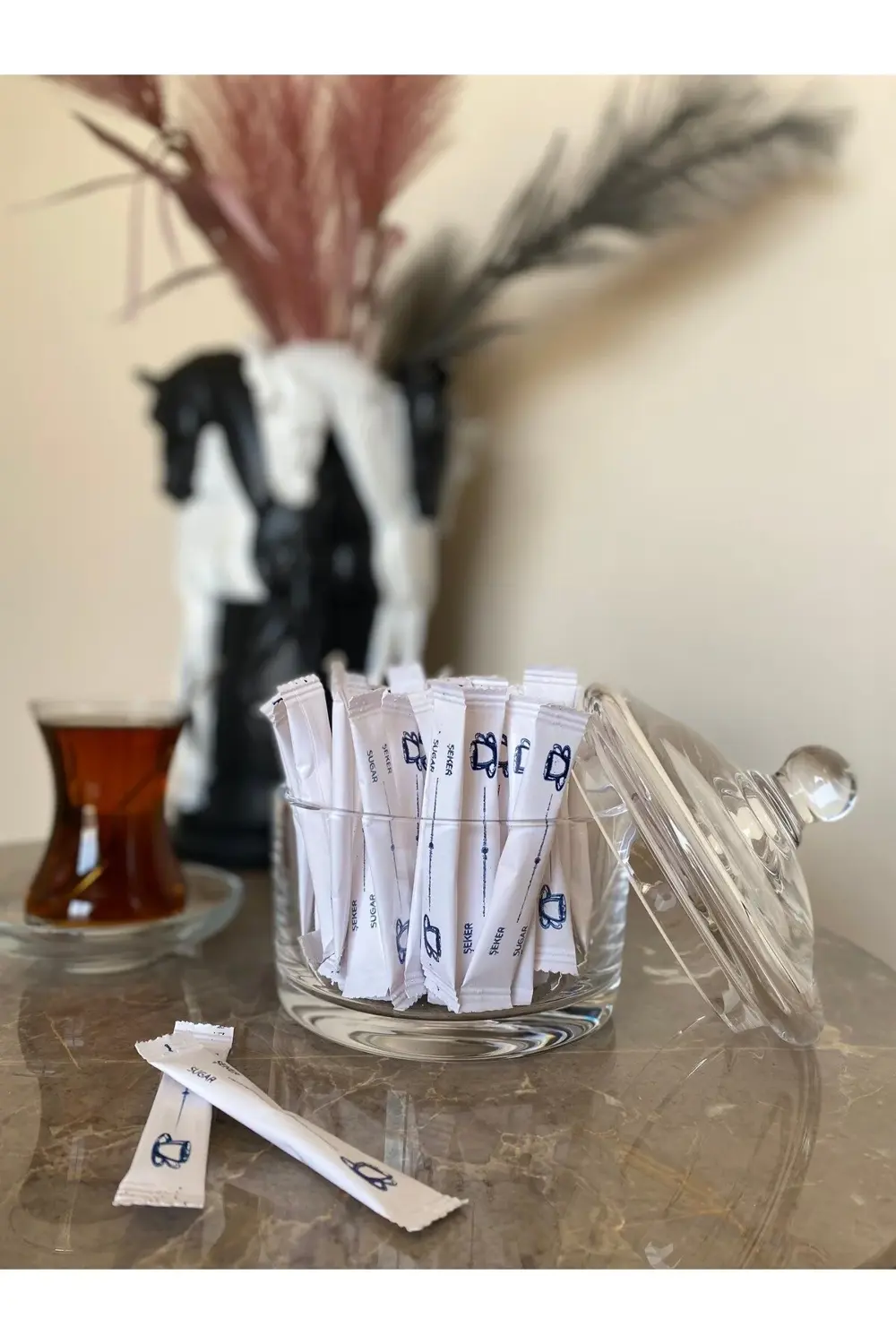 Alazpack Stick Şeker Beyaz Baskılı 3gr 100 Adet