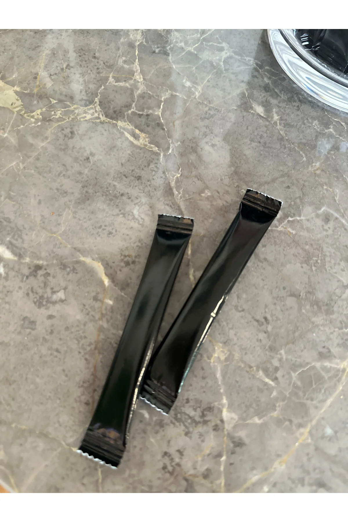 Alazpack Stick Şeker Siyah Baskılı 3gr 100 Adet Toz Şeker Çubuk Ş