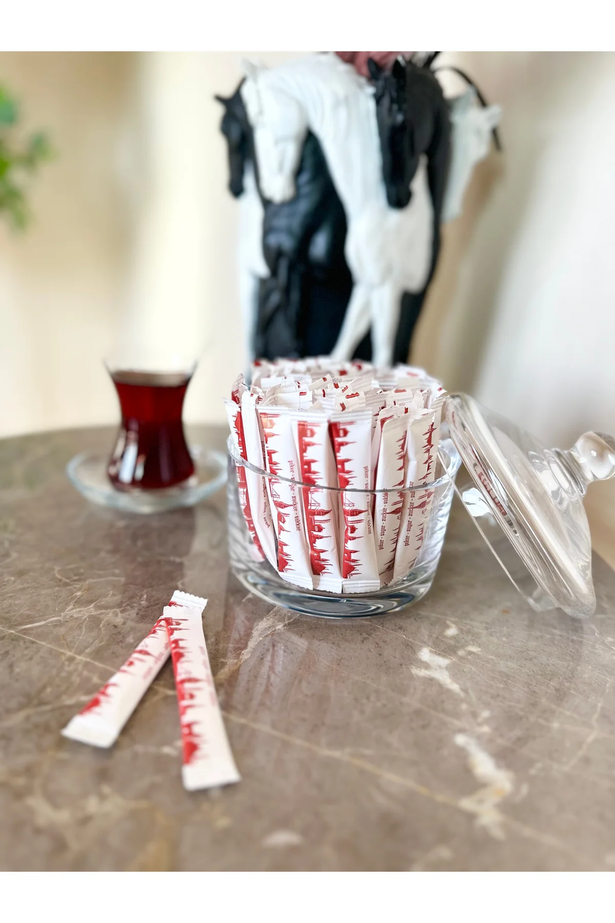 Alazpack Stick Şeker Beyaz Istanbul Silüet Baskılı 3 gr 500 Adet