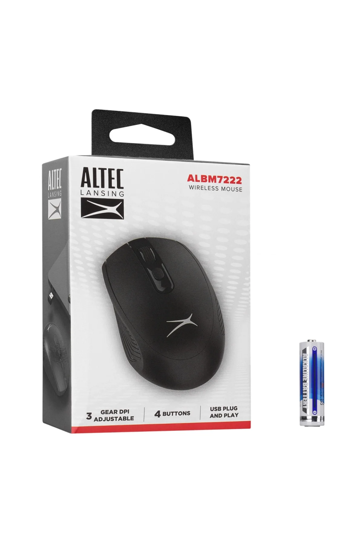 Albm7222, Siyah, 2.4ghz Usb, 1200dpı, Kablosuz Optik Mouse