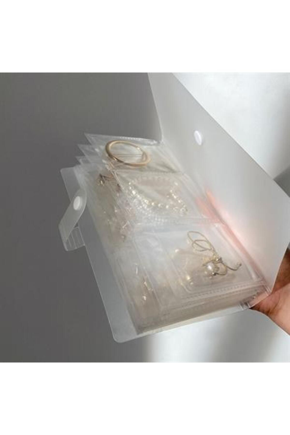 Neiçin Albüm Şeklinde Aksesuar, Takı Saklama Poşetleri Kolye, Küpe, Bile