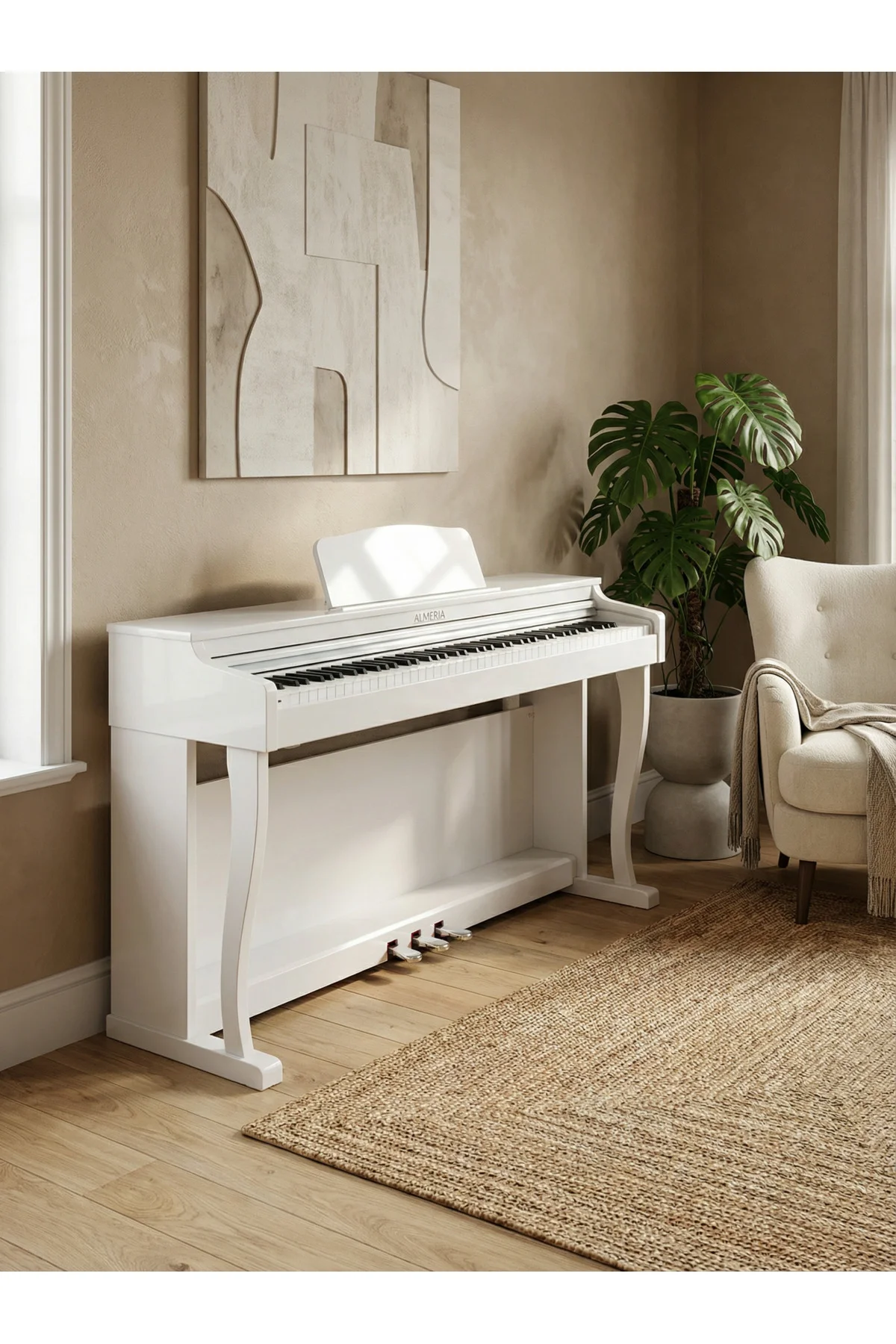 ALC-91 WH Beyaz Dijital Piyano (Tabure Hediye + Kulaklık) ALC-91 WH Beyaz Dijital Piyano (Tabure Hediye + Kulaklık)