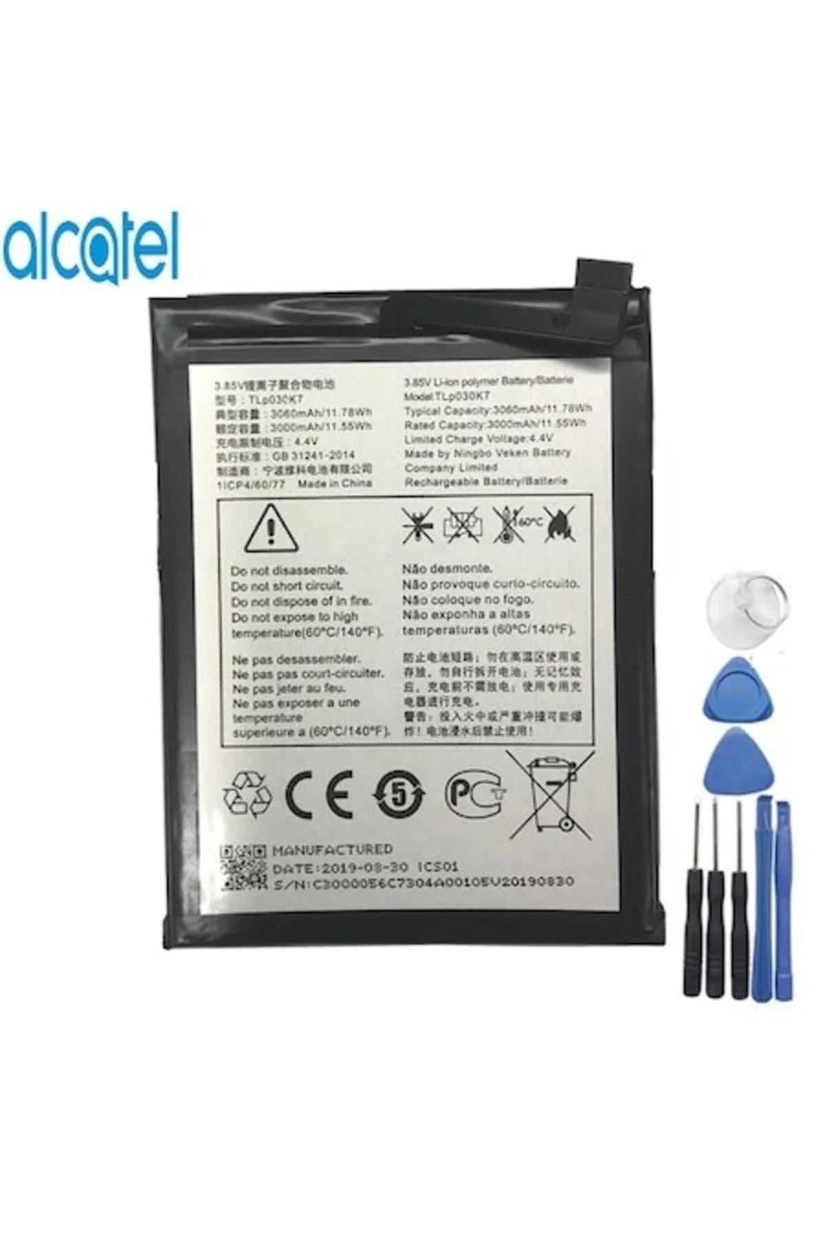 Alcatel 1S Pil Batarya 5024D ve Tamir Seti TLP030K7