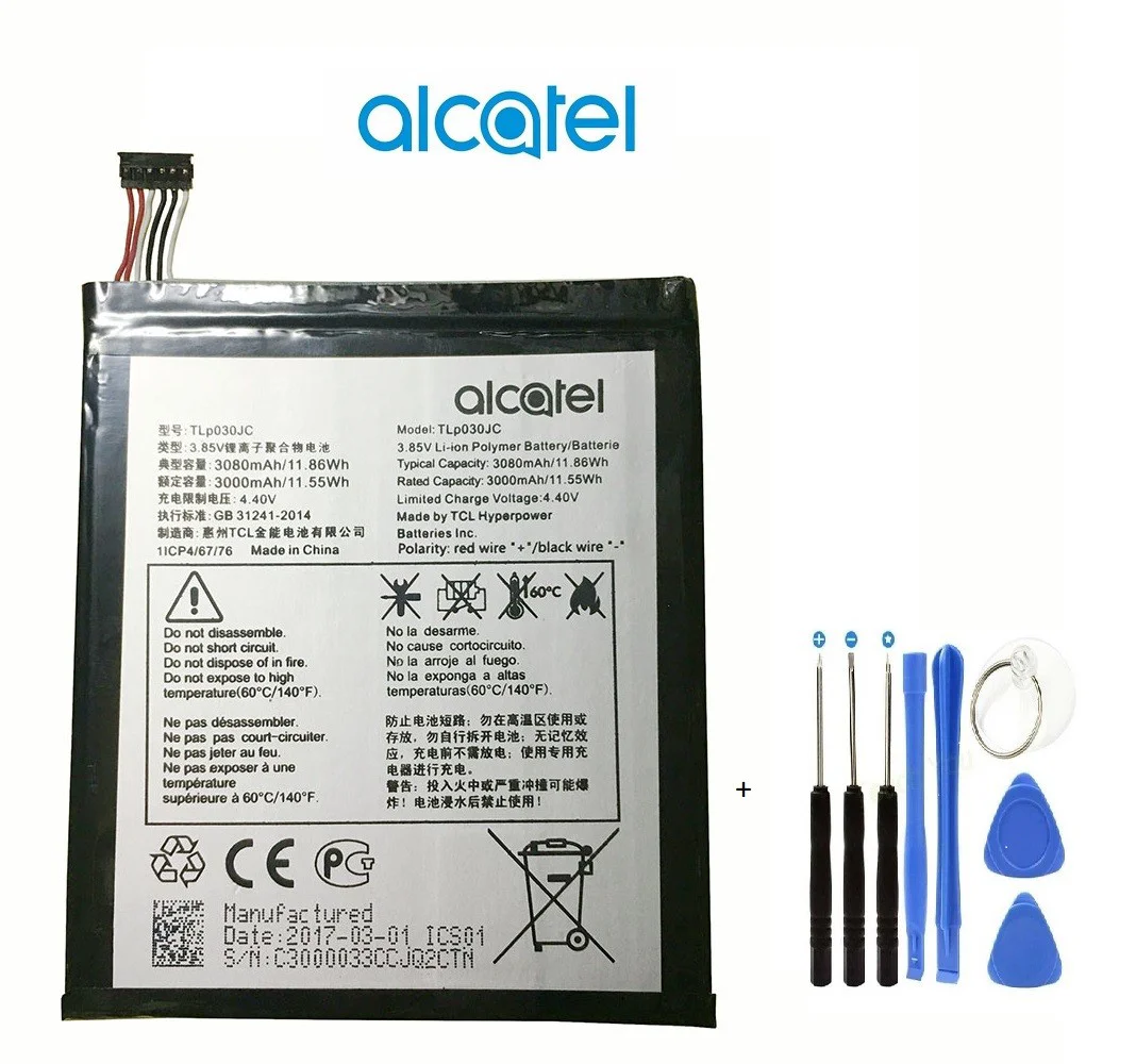 Alcatel A3 XL TLP030JC 9000-9000X-9000D PİL Batarya ve Tamir Seti