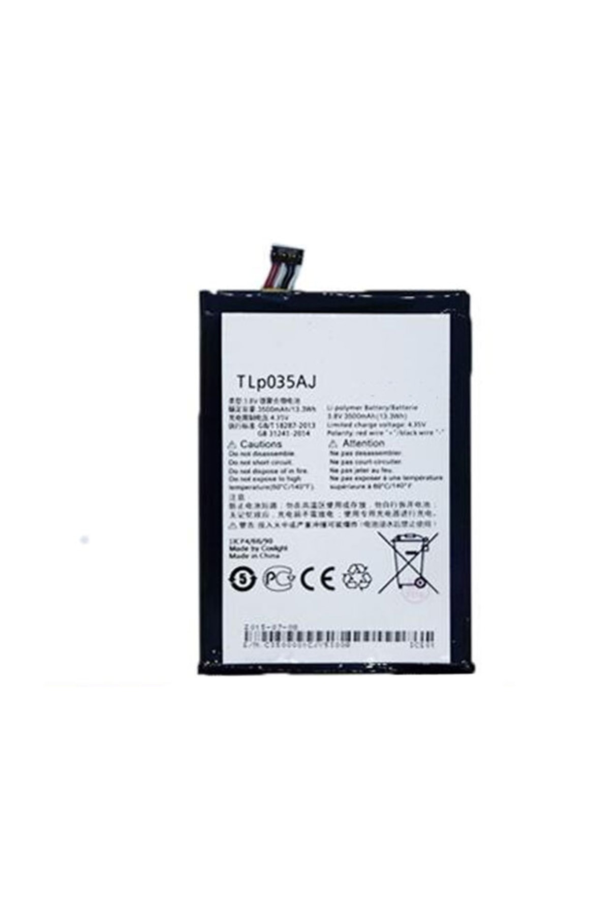 Axya Alcatel One Touch N1 Max Tcl-M823 Tlp035aj-Tlp035a1 Pil Batarya