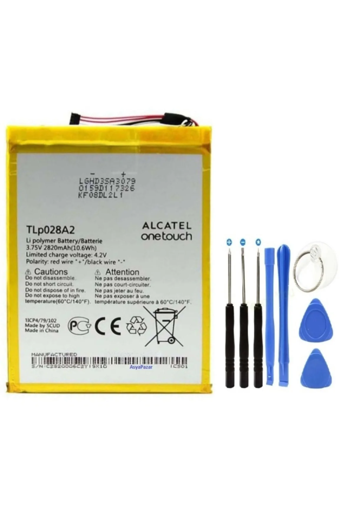 Alcatel Onetouch Pixi 3 Tablet Pil Batarya Tlp028a2 Ve Tamir Seti
