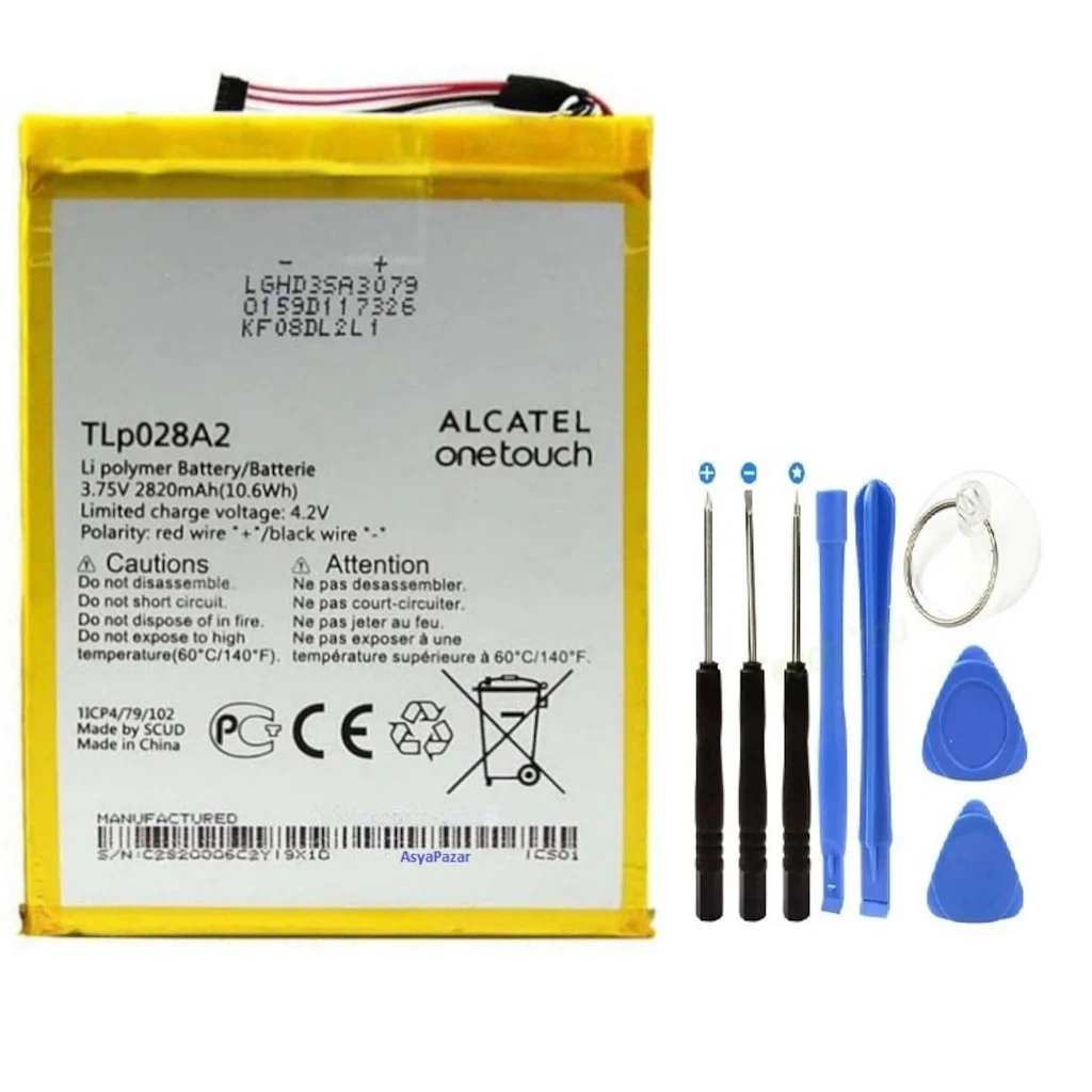 Alcatel Onetouch Pixi 3 Tablet Pil Batarya Tlp028A2 ve Tamir Seti