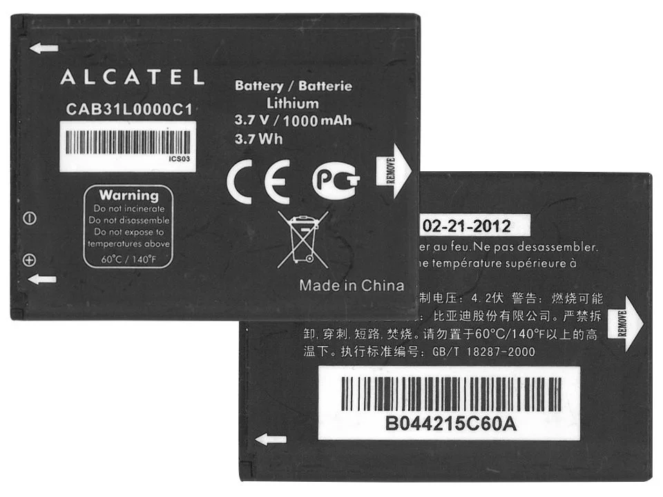 Alcatel OT-900 VF555 CAB31L0000C1 Pil Batarya 1000mAh