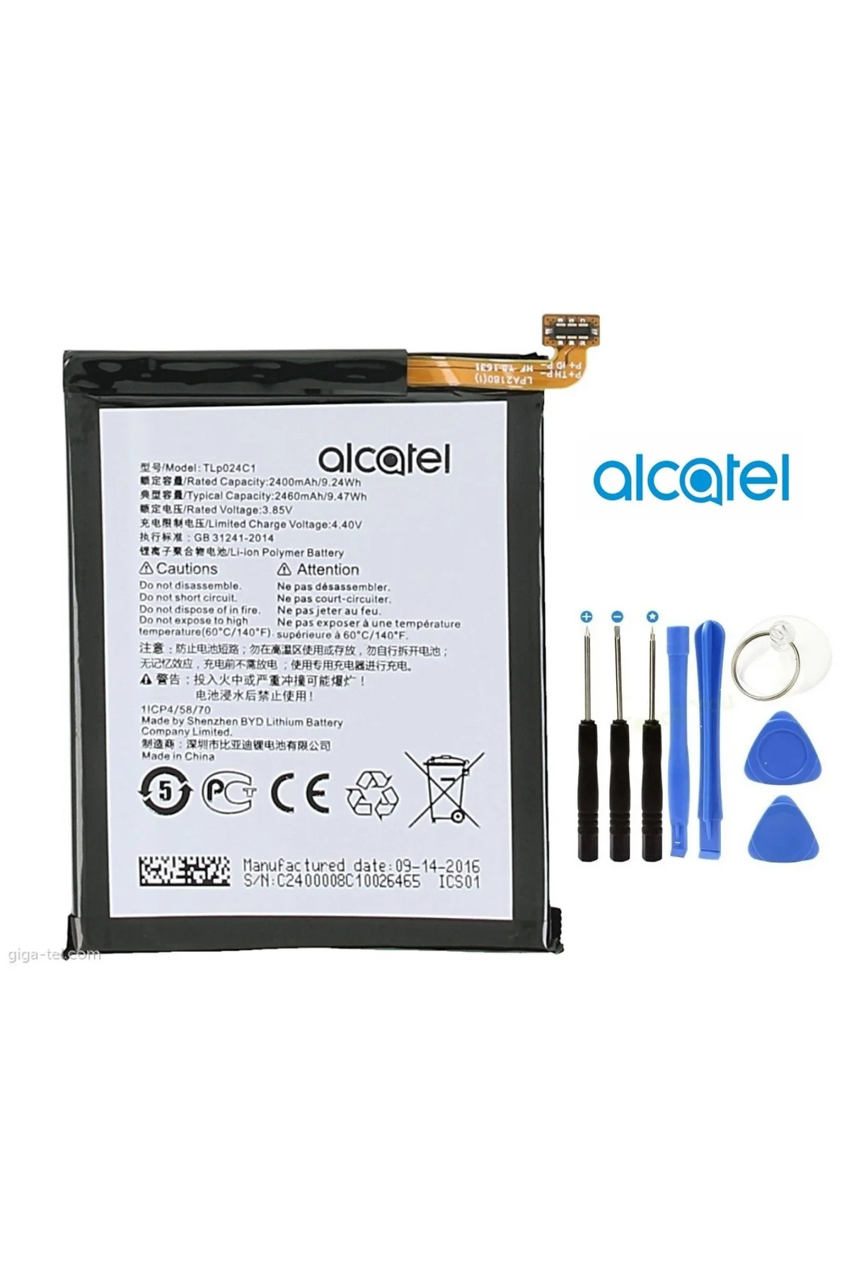 Alcatel Shine Lite Pil Batarya TLp024C1 ve Tamir Seti