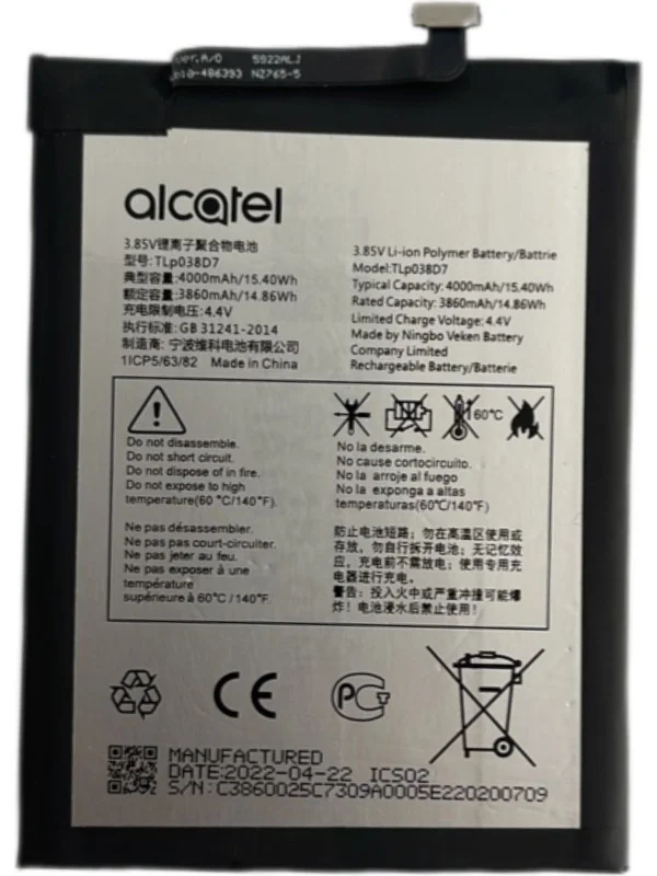 Alcatel Tcl 10l Pil Batarya Tcl770h Tlp038d7