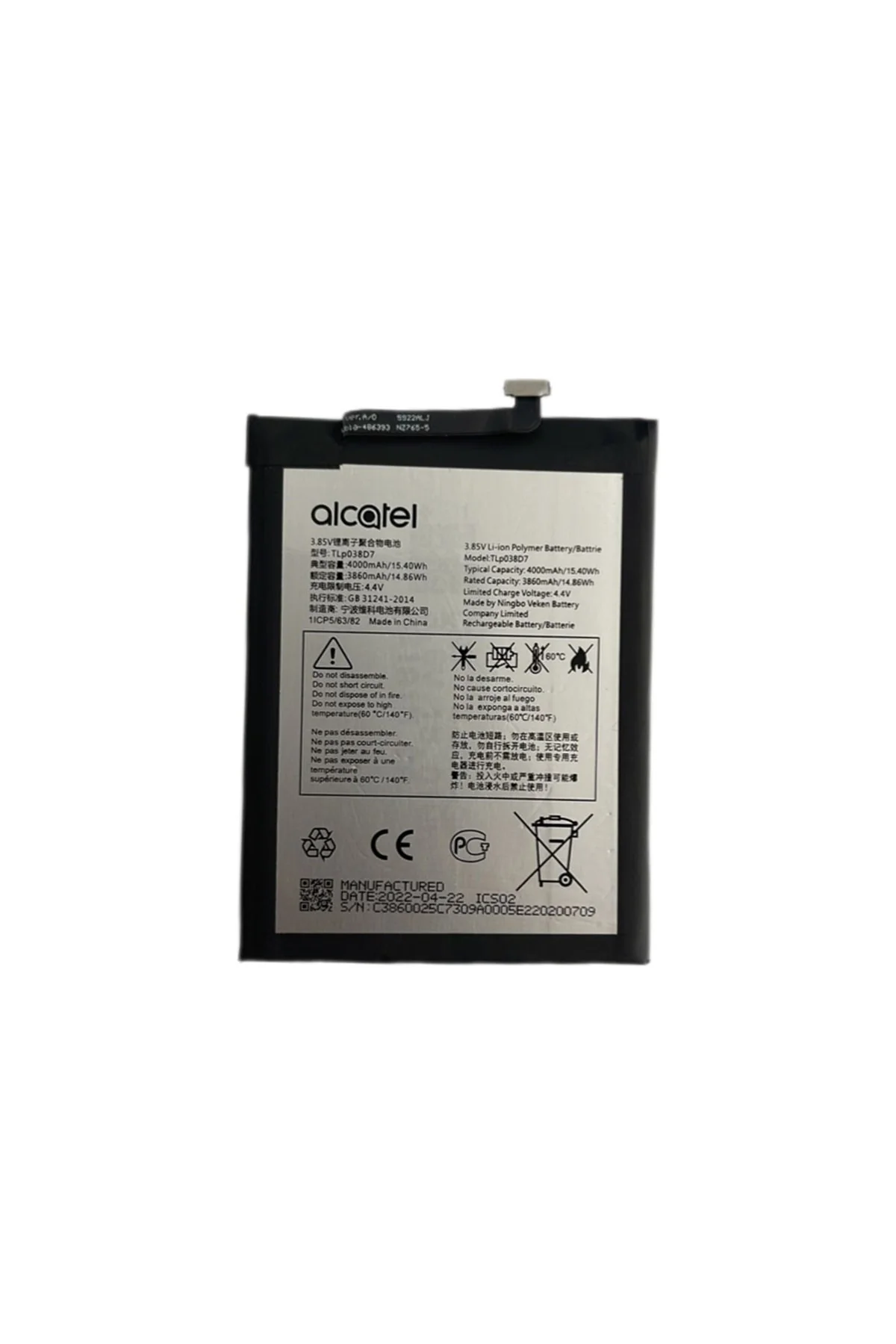 Alcatel Tcl 10l Pil Batarya Tcl770h Tlp038d7