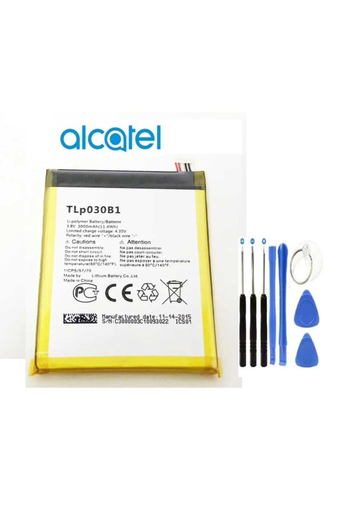 Alcatel TLP030B1 Smart 4 Power 986N Batarya Pil Ve Tamir Seti