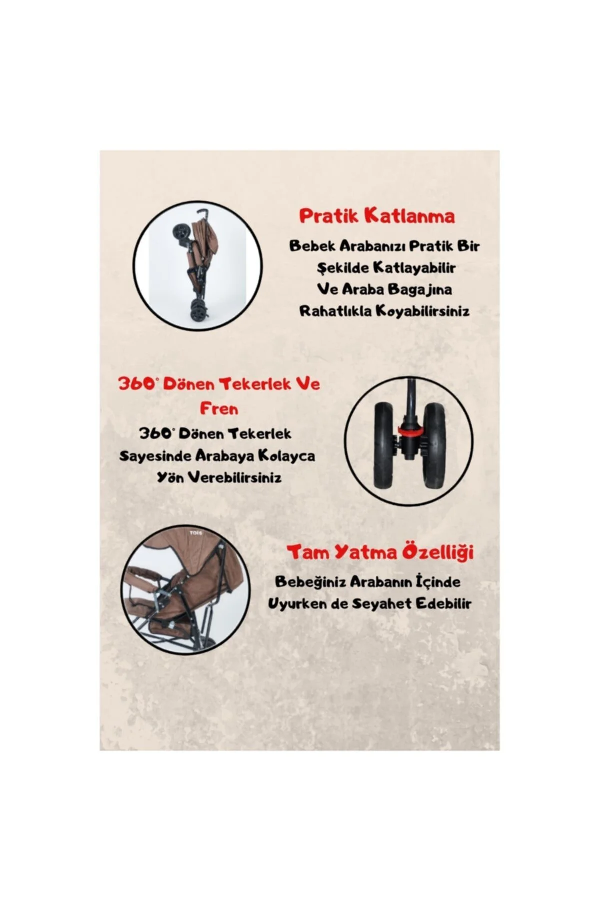 Aldeba Tam Yatar Baston Bebek Arabası Bebeciden