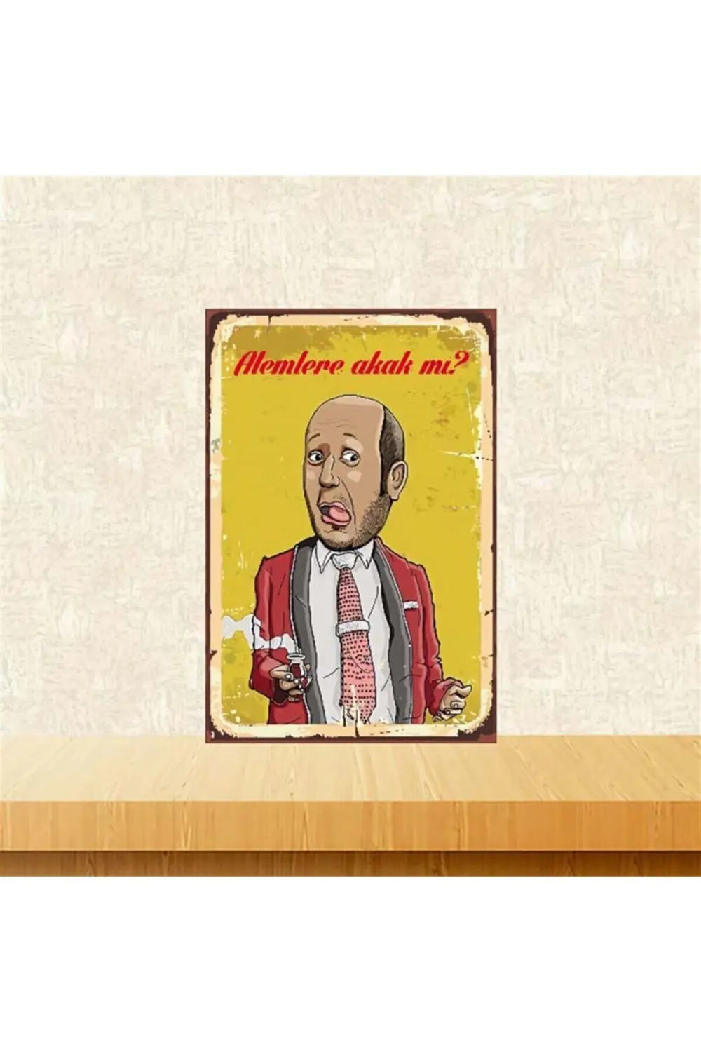 Alemlere Akak Mı Retro Ahşap Poster 20-30 cm