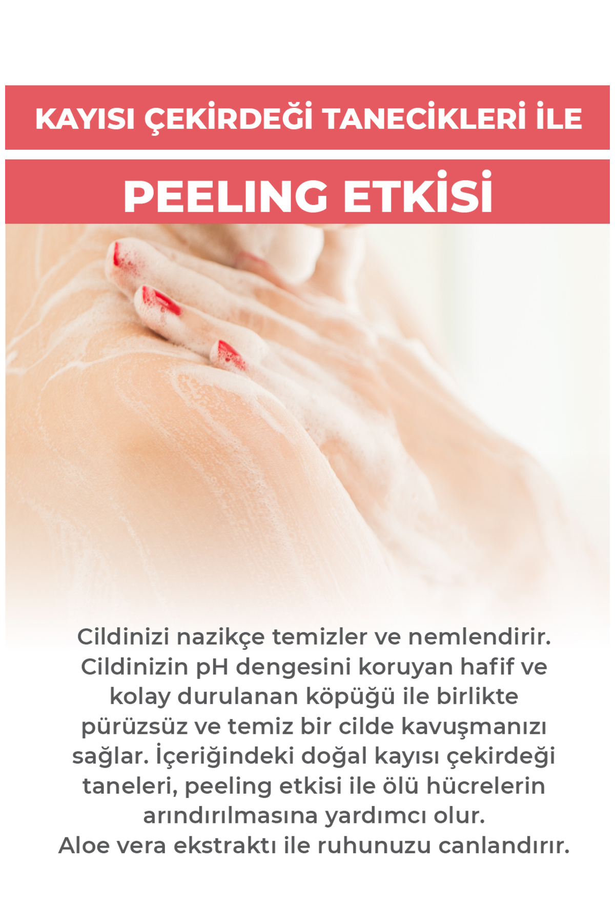 Aleo Vera Body Peeling Doğal Kayısı Çekirdeği Tanecikleri 250 Ml