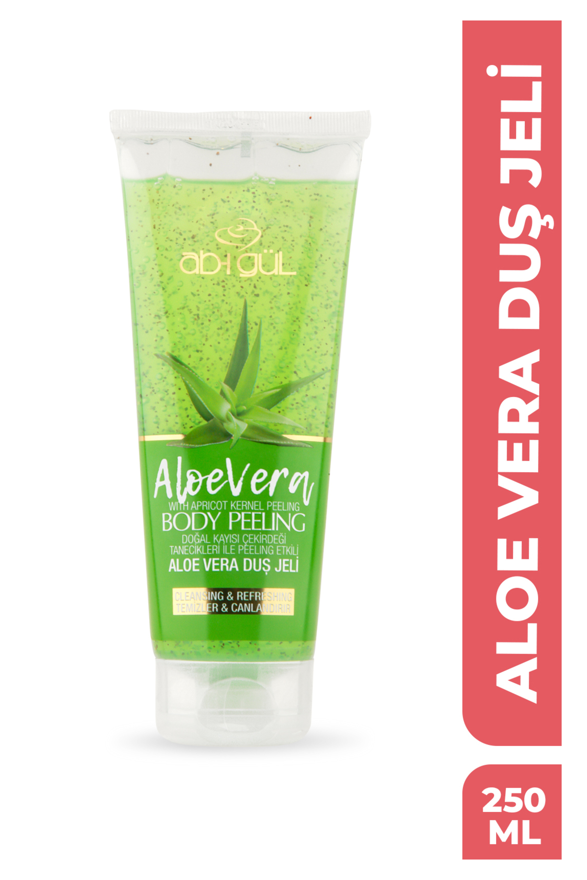 Aleo Vera Body Peeling Doğal Kayısı Çekirdeği Tanecikleri 250 Ml