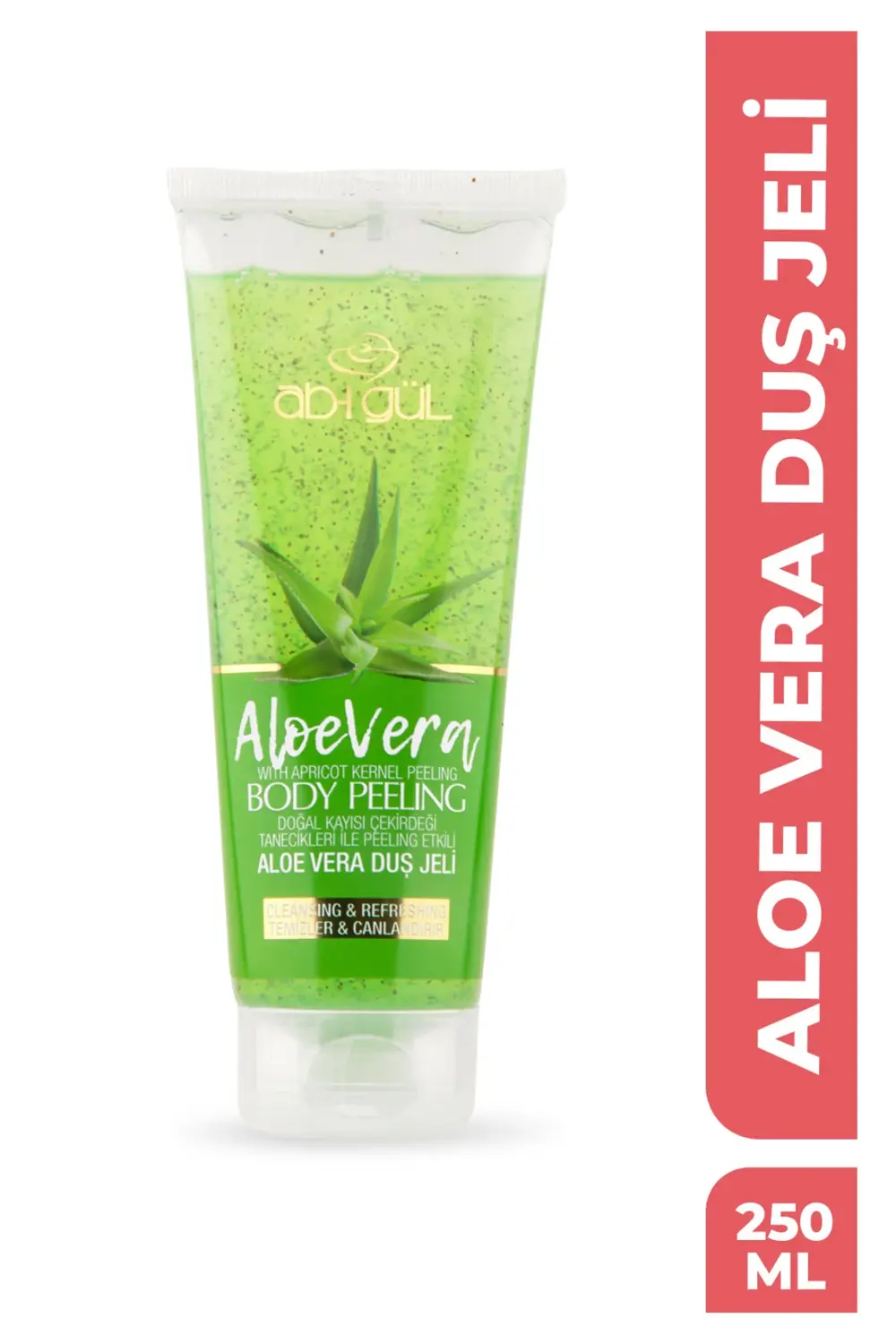 Aleo Vera Body Peeling Doğal Kayısı Çekirdeği Tanecikleri 250 Ml