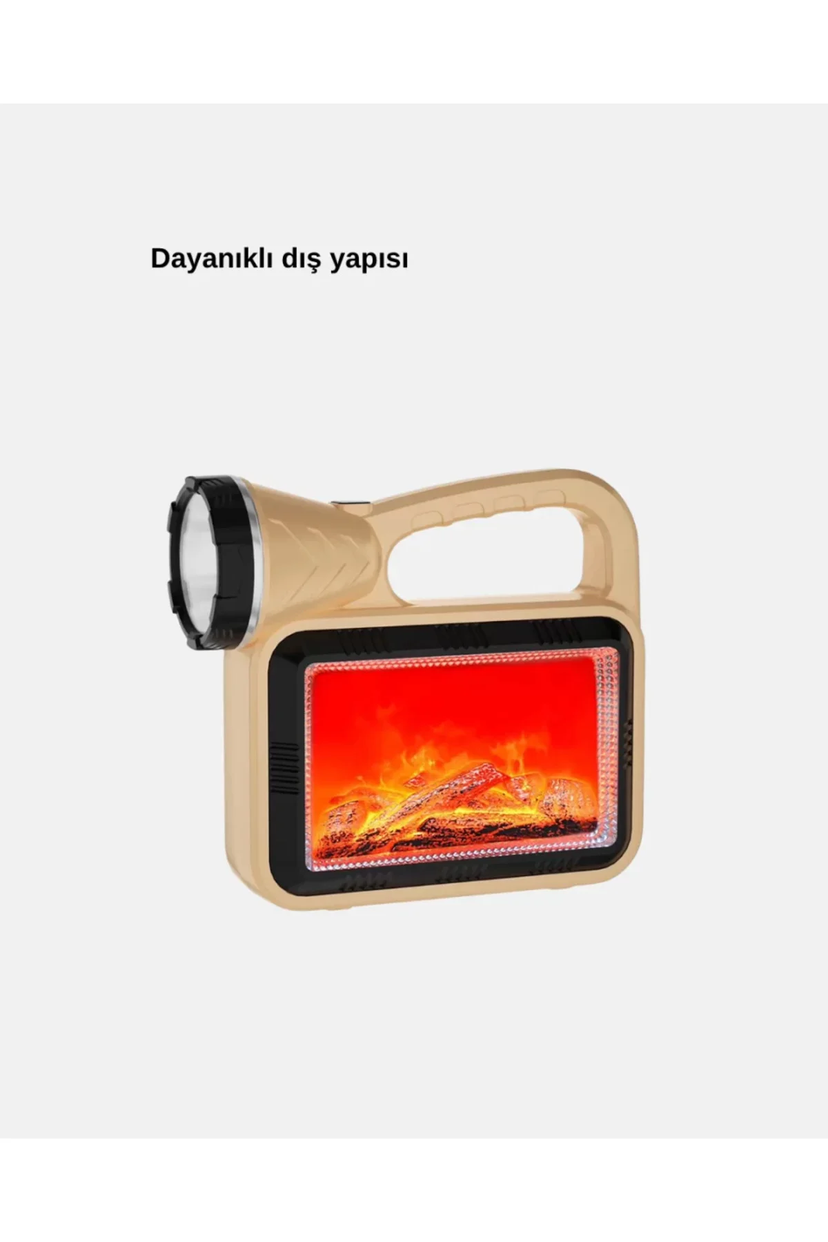 Alev Efektli Solar Lamba COB Işıklı Taşınabilir Bahçe Kamp Aydınl