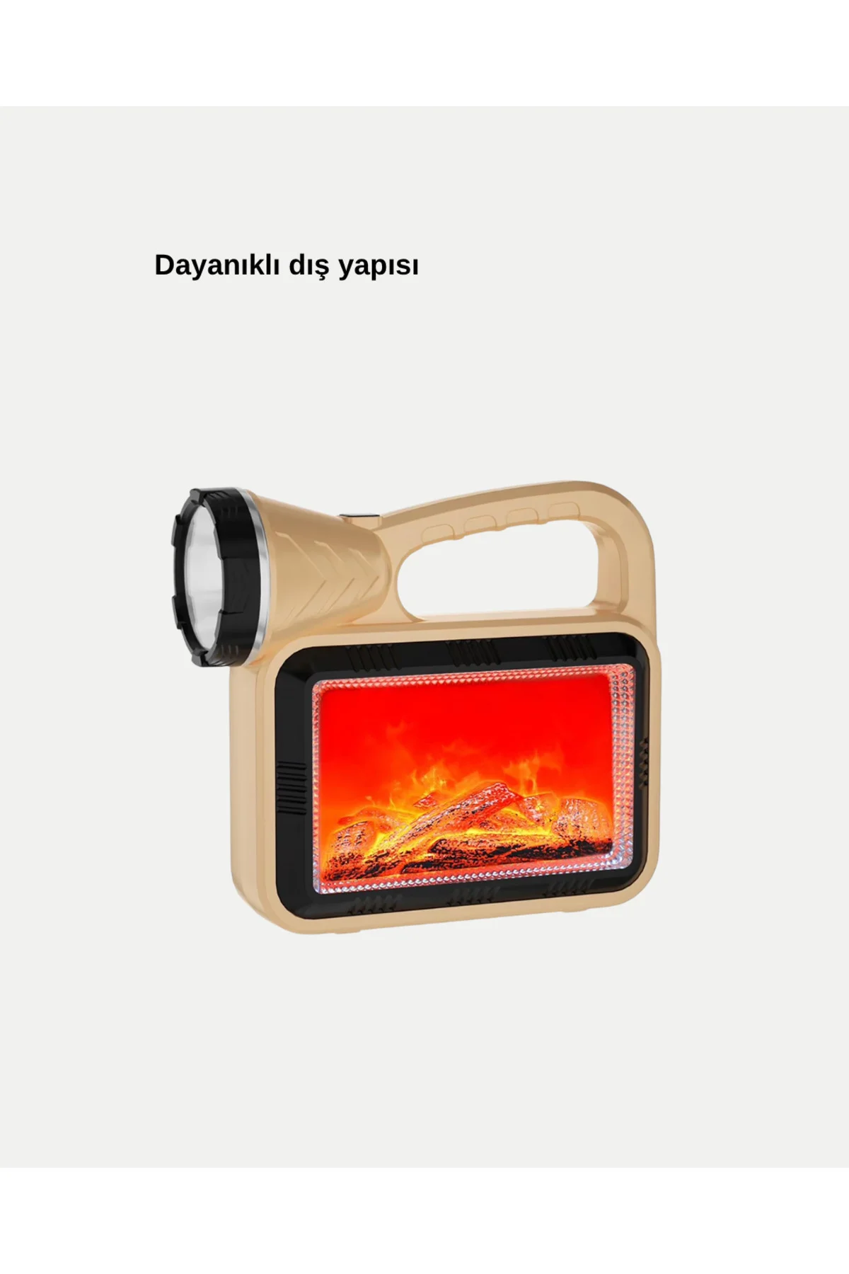 Alev Efektli Solar Lamba COB Işıklı Taşınabilir Bahçe Kamp Aydınl
