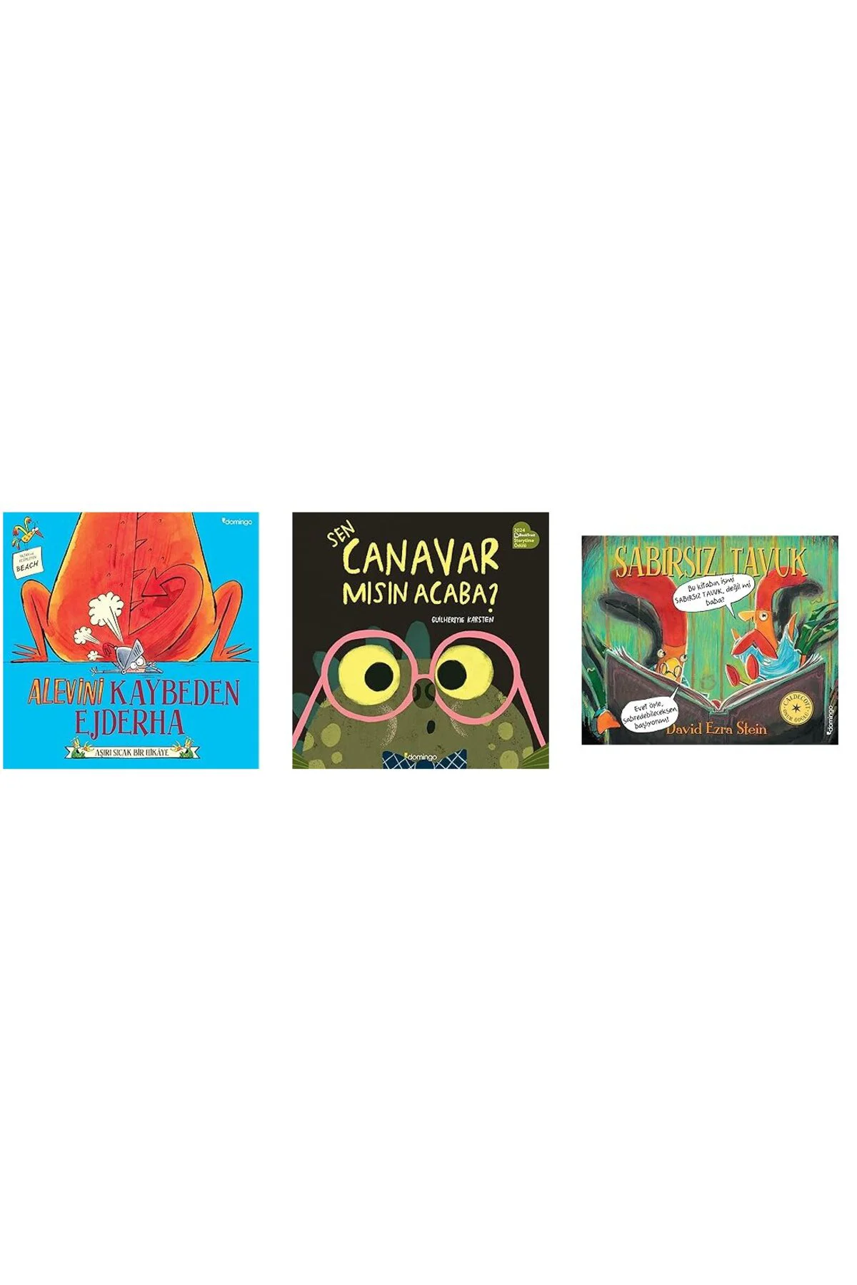 alevini kaybeden ejderha +sen canavarmisin acaba +sabirsiz tavuk =(3 kitap) alevini kaybeden ejderha +sen canavarmisin acaba +sabirsiz tavuk =(3 kitap)