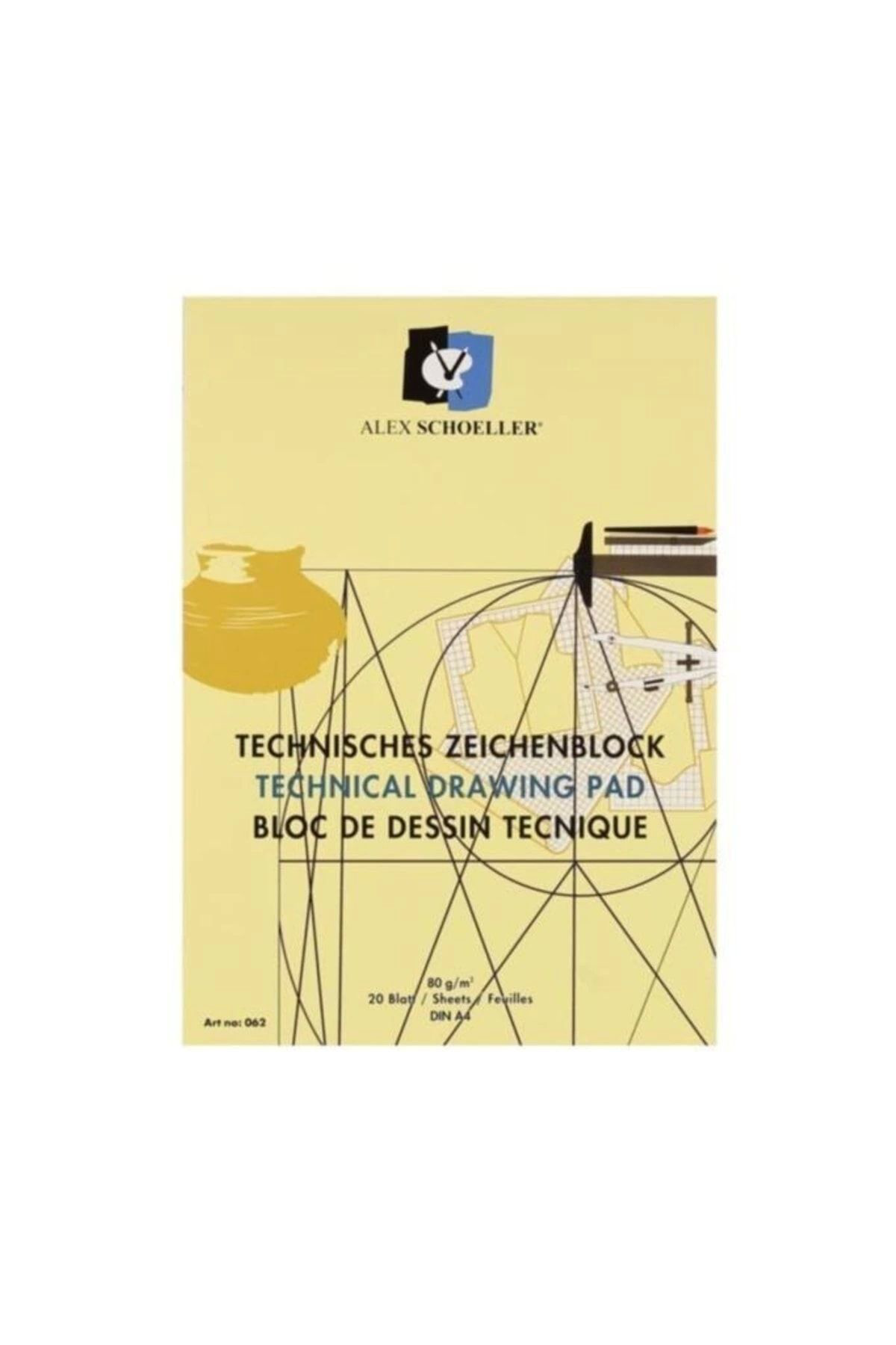 Alex Schoeller Alex Teknik Çizim Bloğu 80Gr A4 20 Yaprak  Dik