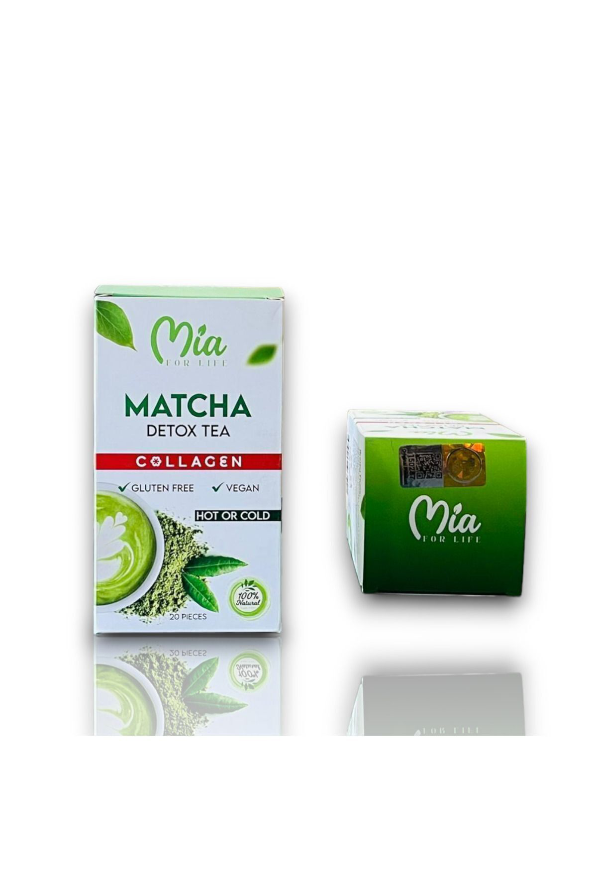 Mia For Life Aleyna Baharat Matcha Detox Tea Collagen Macha 20 Pcs 3 Kutu