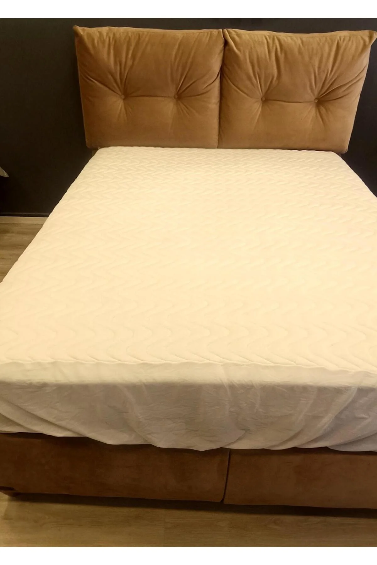 ALEZ Fitted 90175 Model Full Kenar Yatak koruyucu 90x190 Pamuk Beyaz El Yapım ALEZ Fitted 90175 Model Full Kenar Yatak koruyucu 90x190 Pamuk Beyaz El Yapım