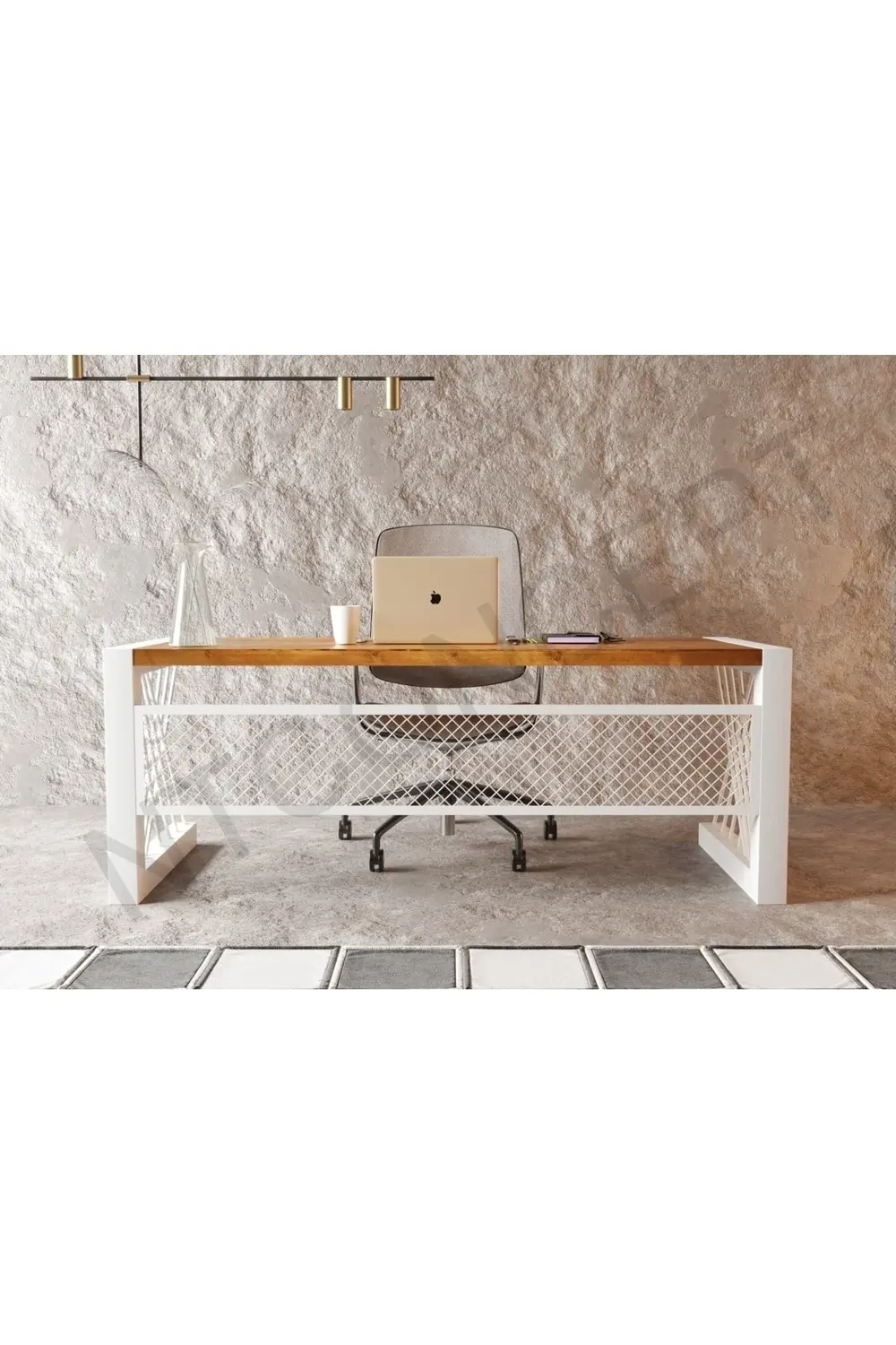 Nt Concept Alfa Açık Ceviz Renk Doğal Ahşap Ofis Ve Çalışma Masası(85Cm-160C