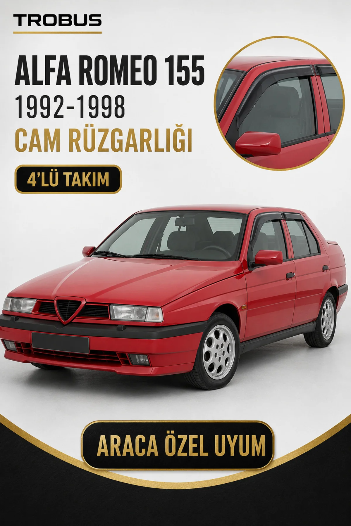 Alfa Romeo 155 1992-1998 Cam Rüzgarlığı 4'lü Takım Fiyatı, Yorumları ve Özellikleri