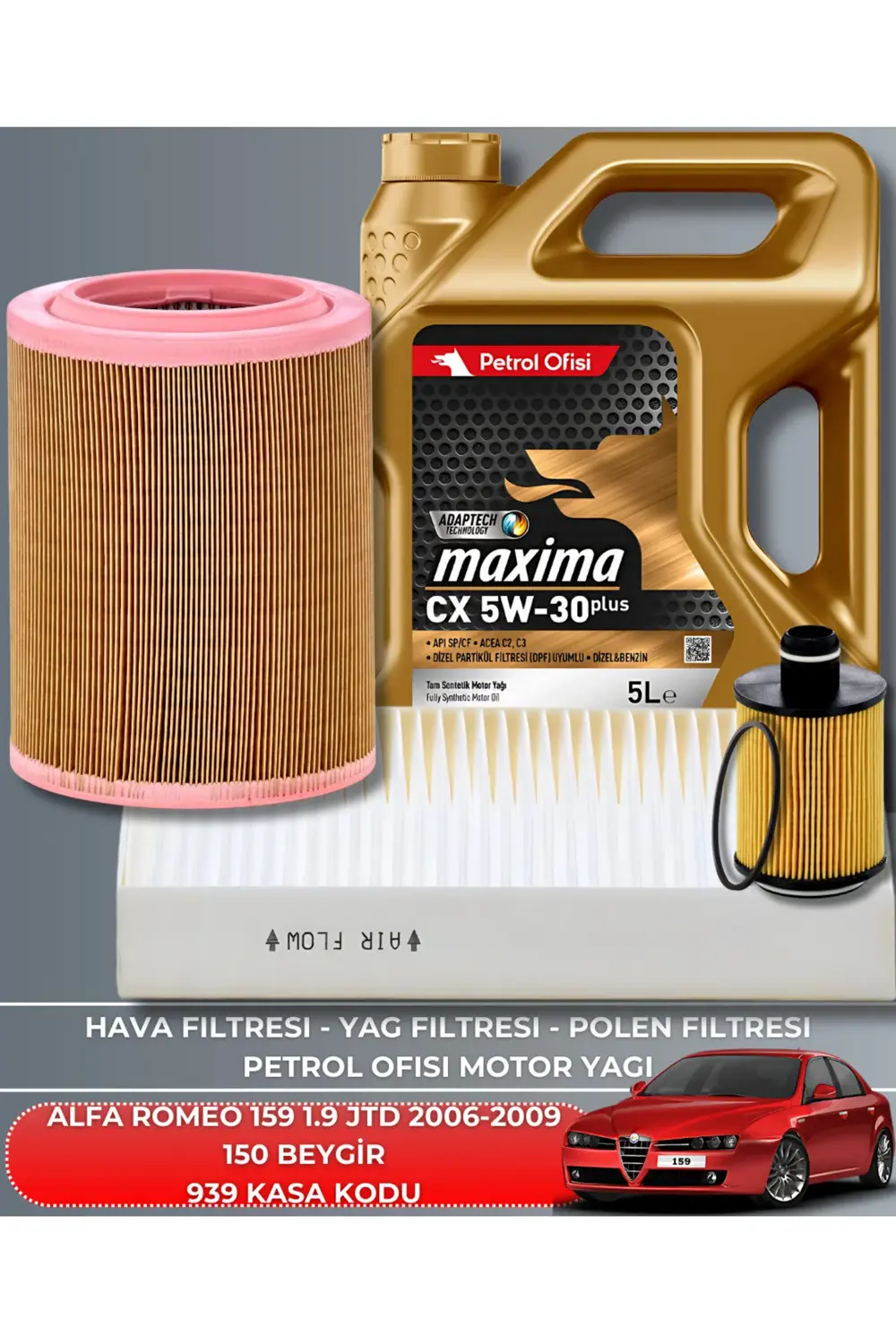 ALFA ROMEO 159 1.9 JTD 2006-2007-2008-2009 150 BEYGİR BAKIM SETİ