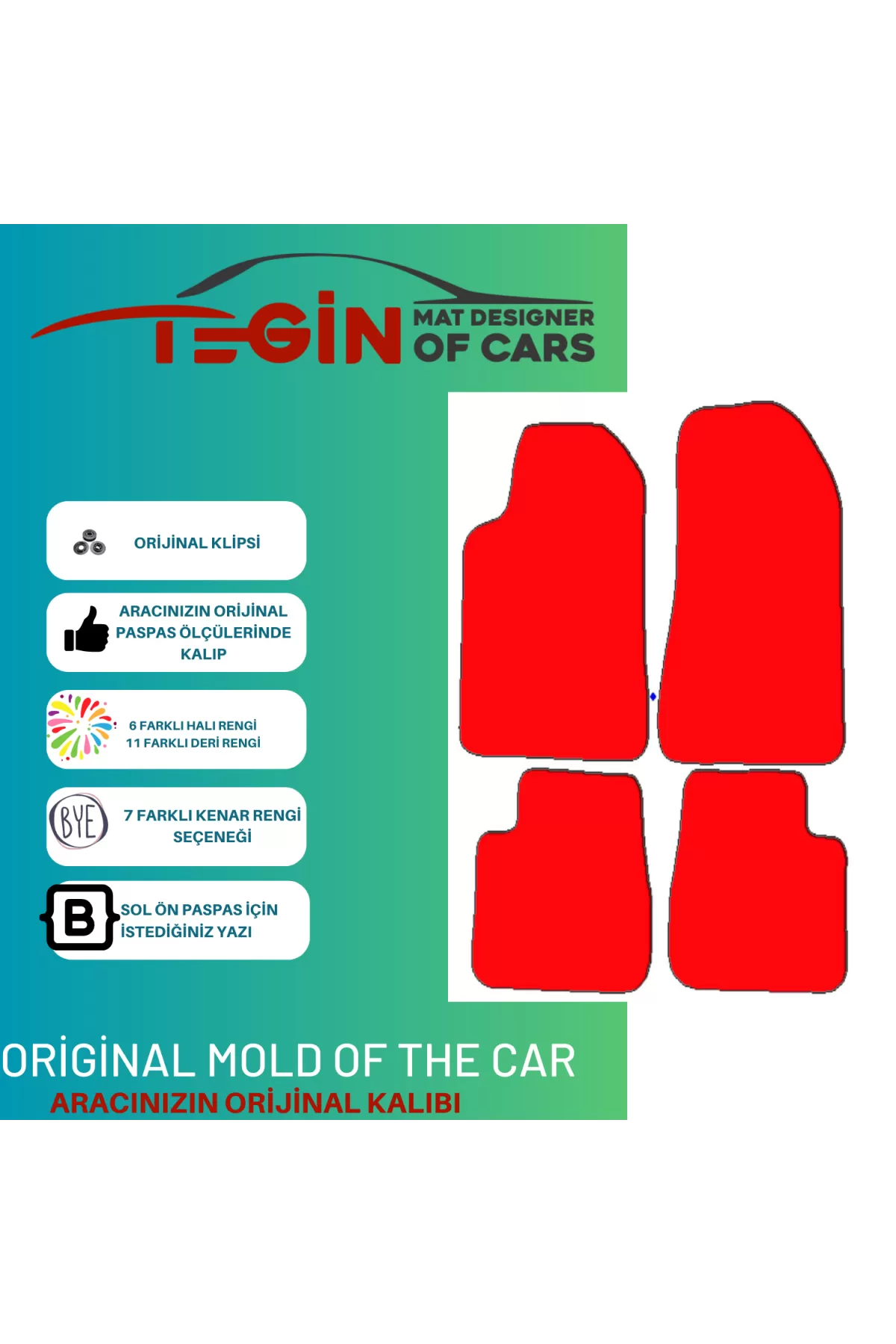 Alfa Romeo Giulietta 2015+ Prime Bej Halı Sarı Kenar Halı Paspas