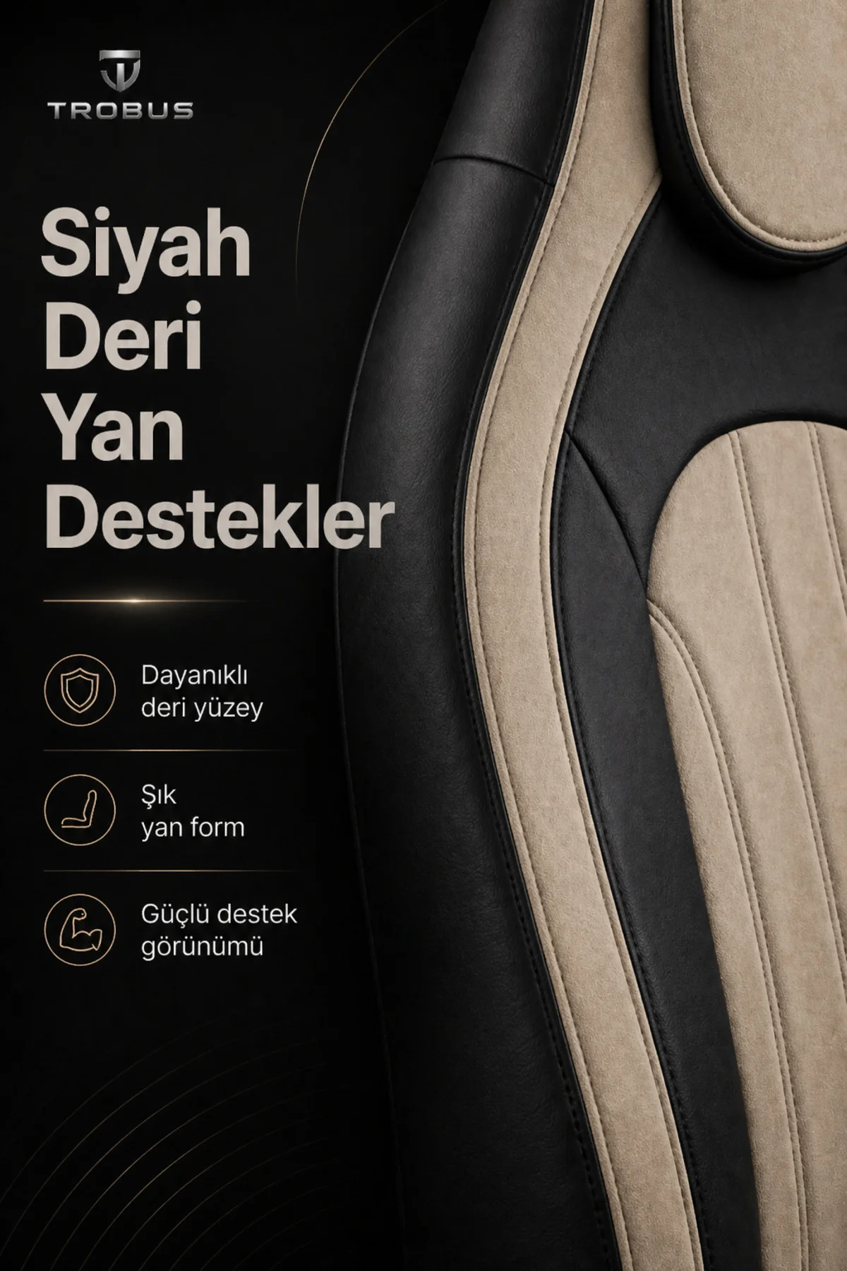 Alfa Romeo Giulietta 2010-2020 Bel Destekli Tay Tüyü Koltuk Kılıfı Tokyo Serisi Bej Siyah Fiyatı, Yorumları ve Özellikleri