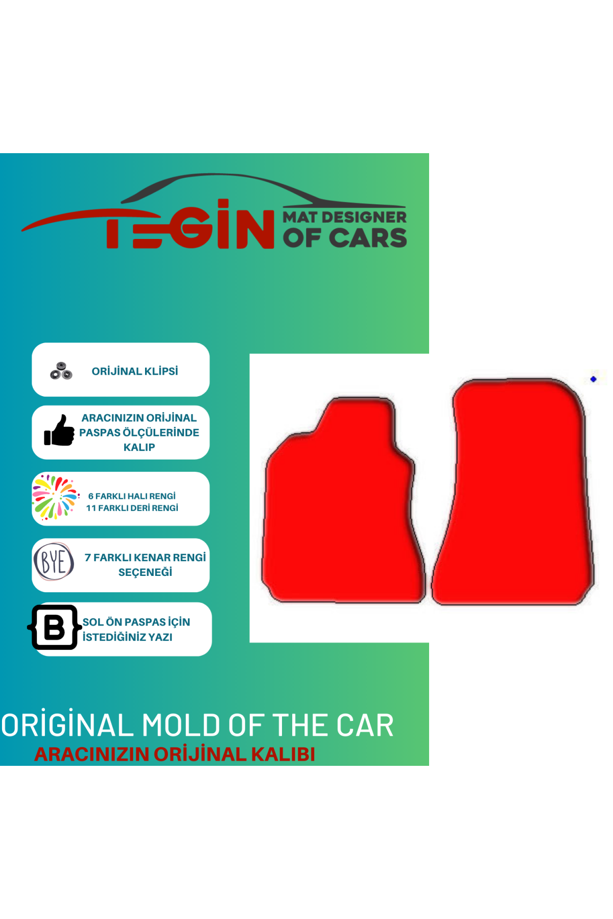 Alfa Romeo Spider Prime Siyah Kırmızı Deri Sarı Kenar Paspas