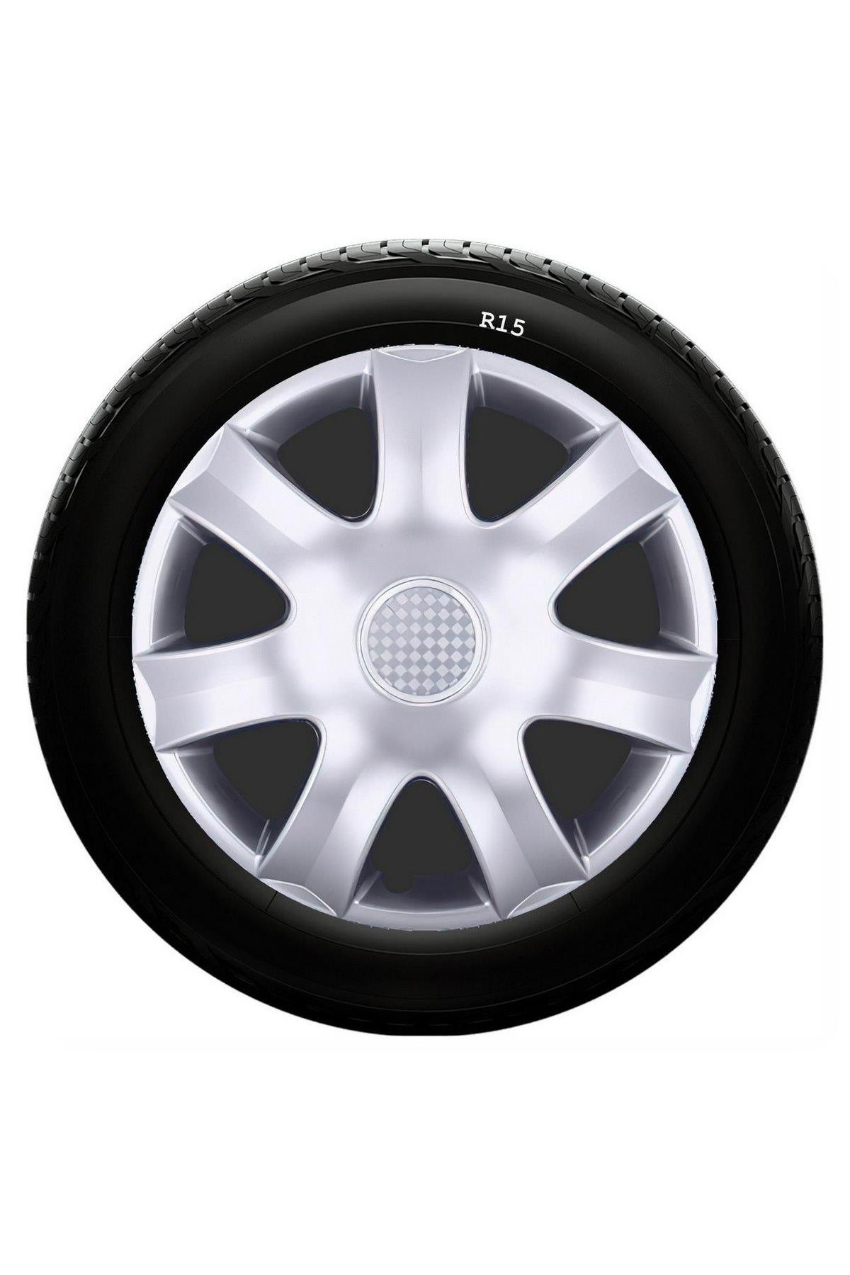 Alfa Romeo Uyumlu 15 Inc Kırılmaz SKS Jant Kapağı 1 Takım 4 Adet 