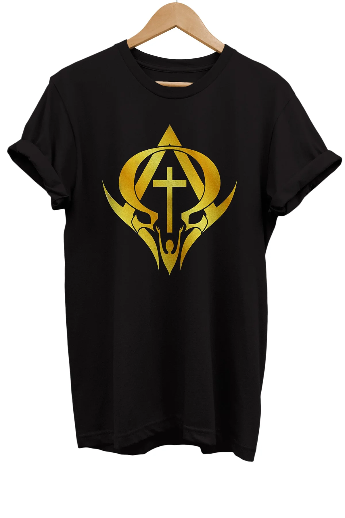 Alfa Ve Omega Baskılı %100 Pamuk Oversize T-shirt