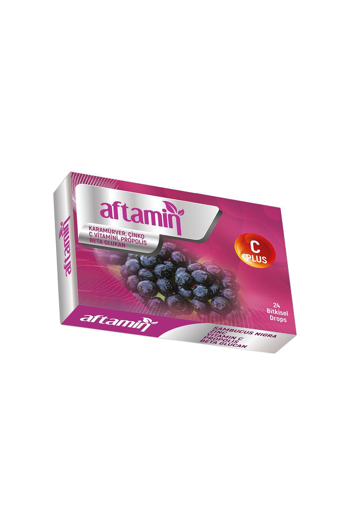 Aftamin Alftamın 24'Lü Bitkisel Drops Pastil | Karamürver Çinko Propolis