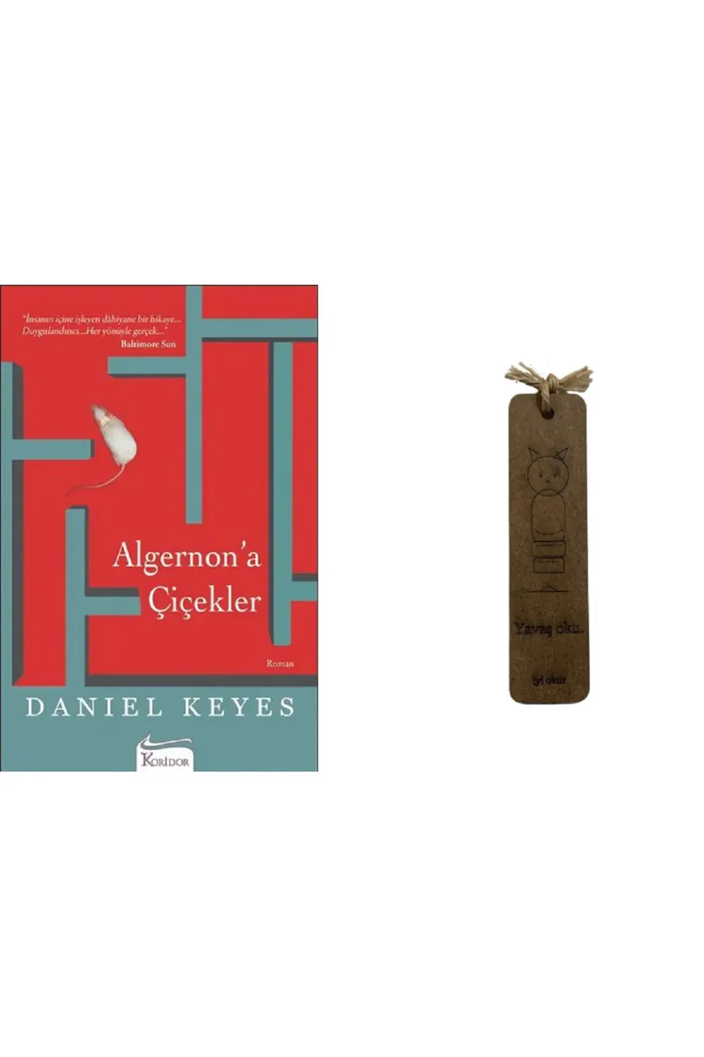 Algernon'a Çiçekler ( Ahşap Ayraç Hd )