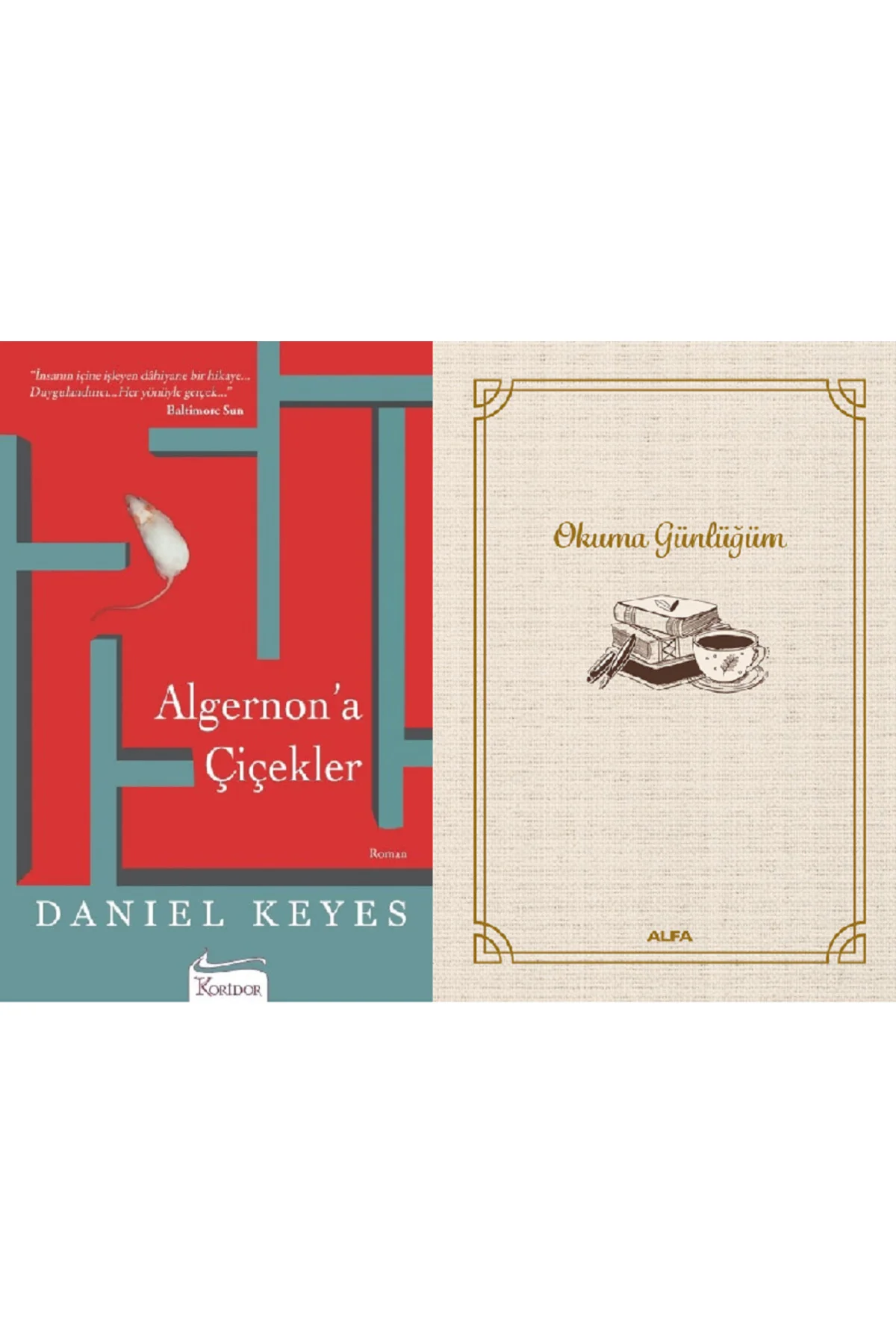 Algernona Çiçekler + Okuma Günlüğüm (Bez Ciltli) 2 Kitap Set