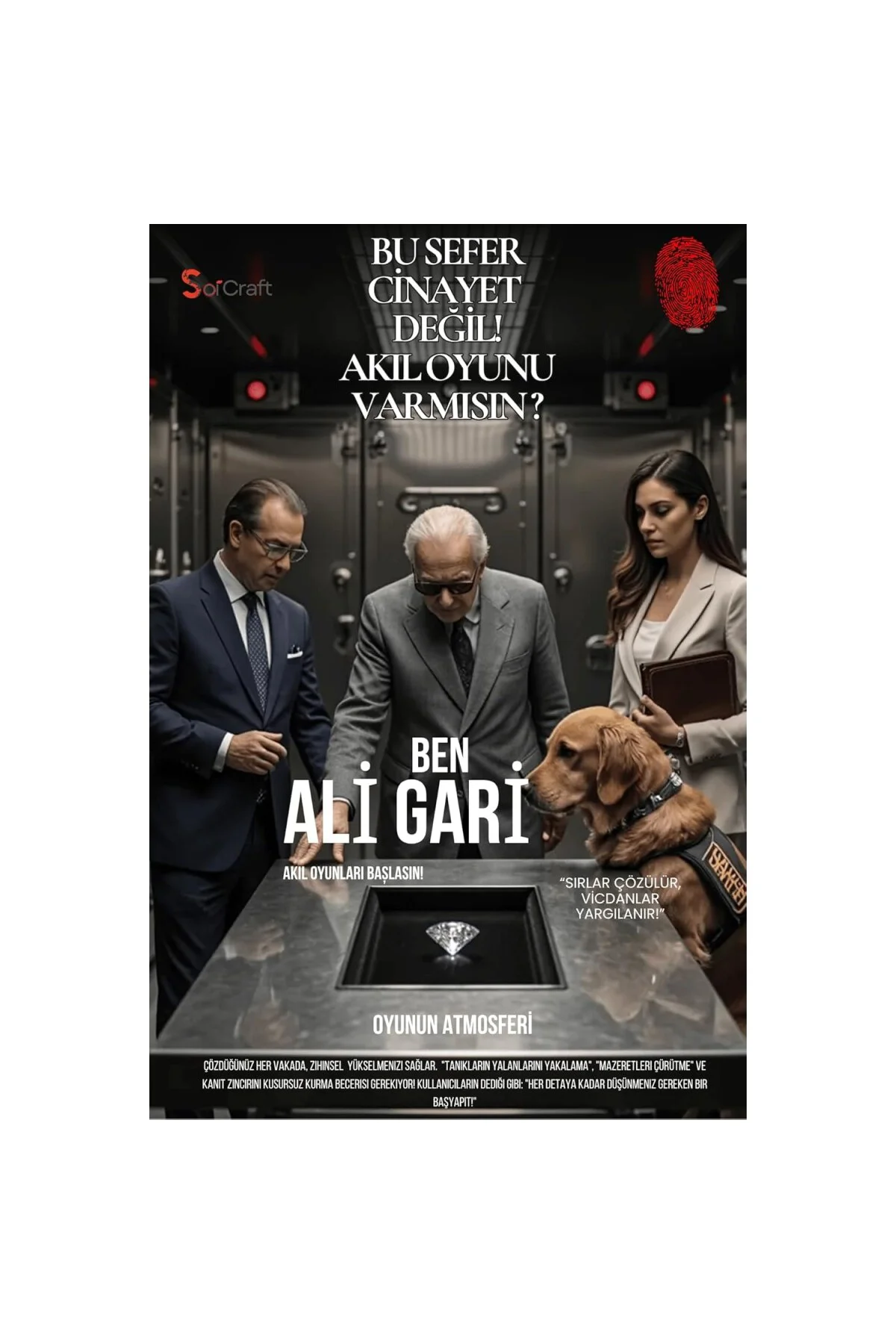 Ali Gari Dedektif Oyunu, 30 Sayfa Konulu, 2-4 Saat Süreli, 1-6 Ki