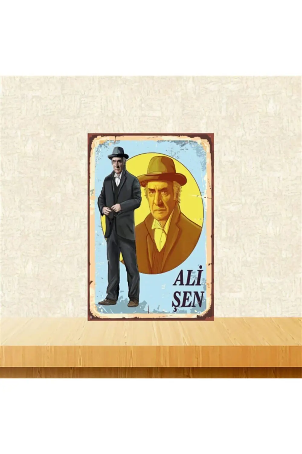 Ali Şen 20-30 Cm Retro Ahşap Tablo Tkfx4930