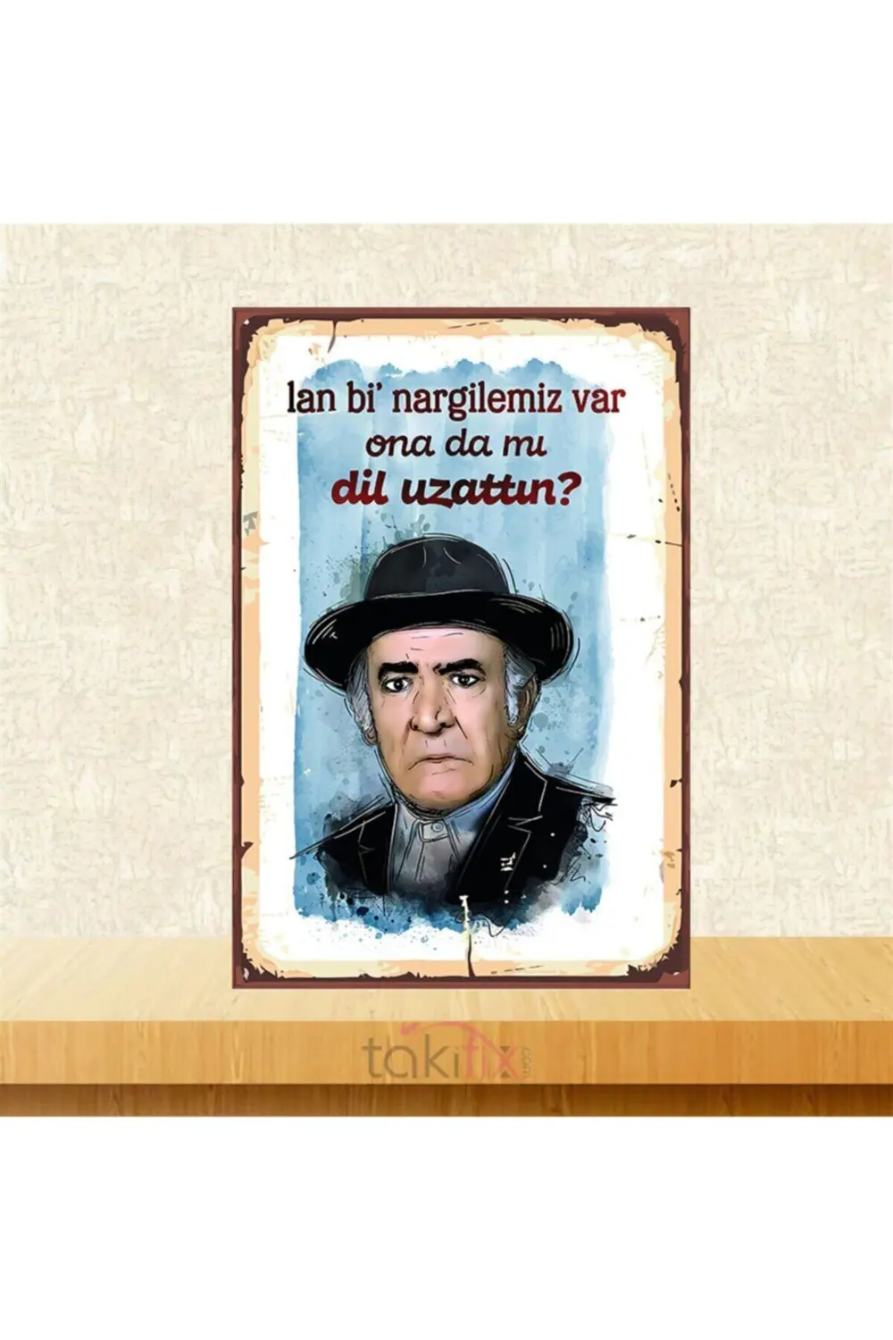 Ali Şen Tasarımlı 20-30 cm Retro Ahşap Poster