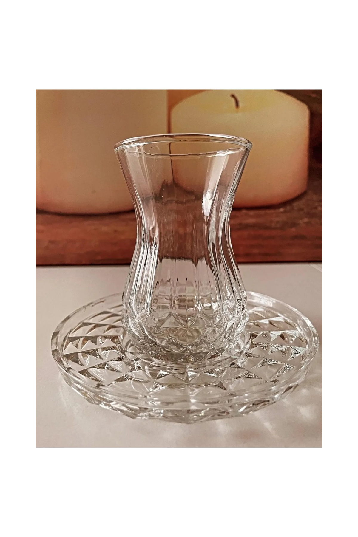 Just Cheap Store Alin Adela 6'Li Cam Çay Tabaği Çay Tabak Altliği Ryg8030