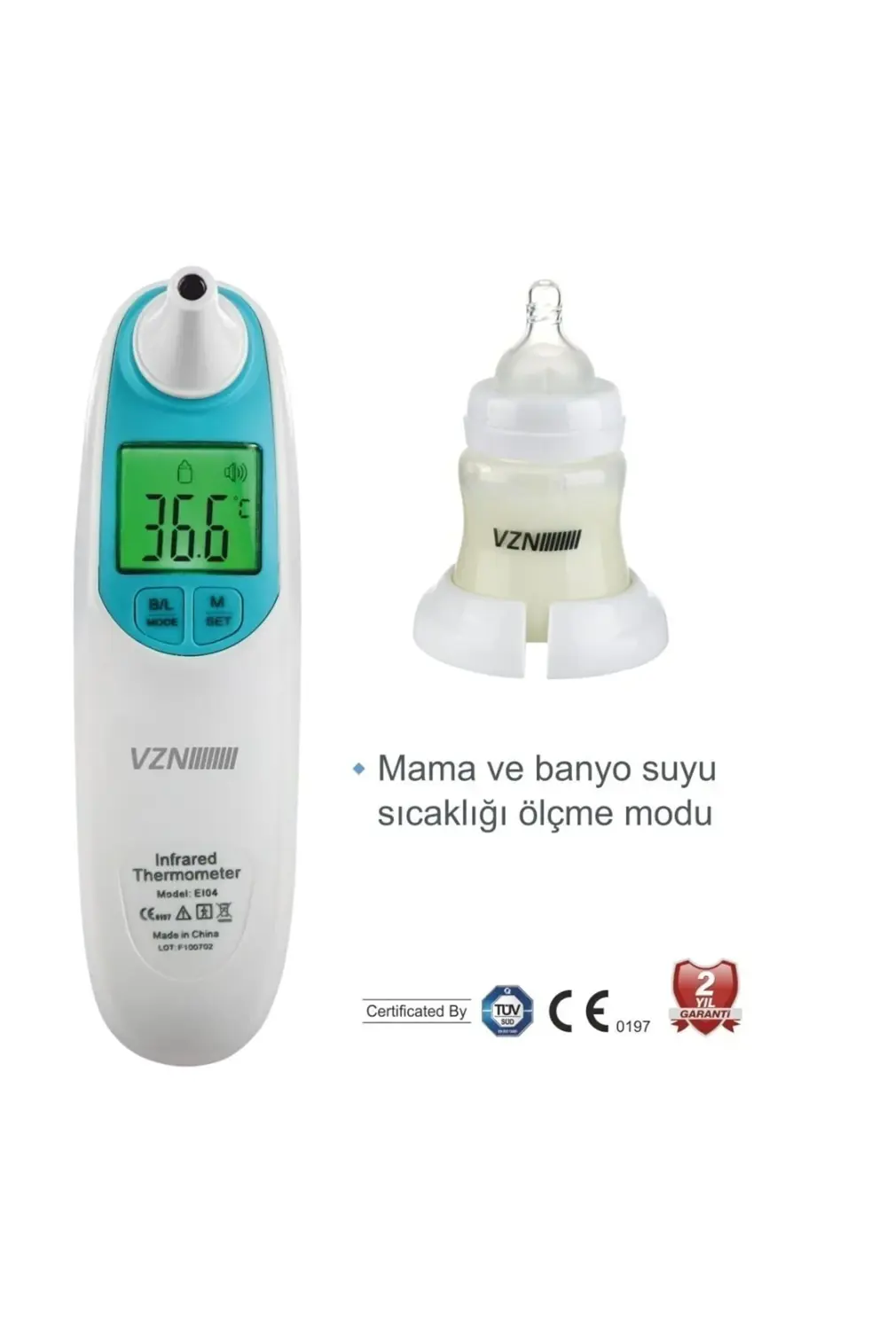 Alın- Kulak ve Nesne,oda Için Temazsız Ateş Ölçer